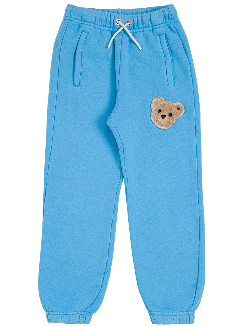 Palm Angels Light Blue Cotton Joggers With Teddy Bear Logo