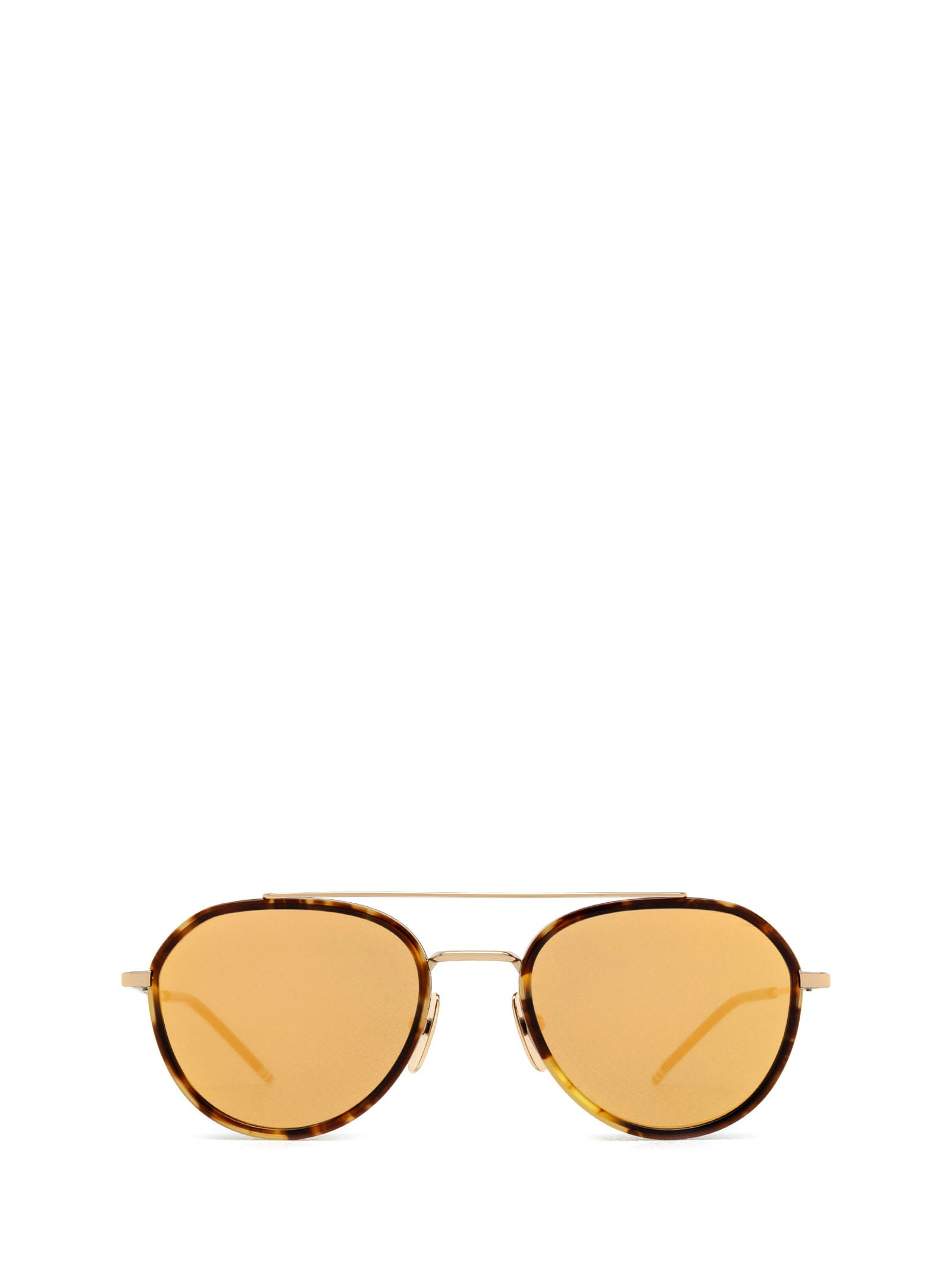 Shop Thom Browne Ues801a Med Brown Sunglasses