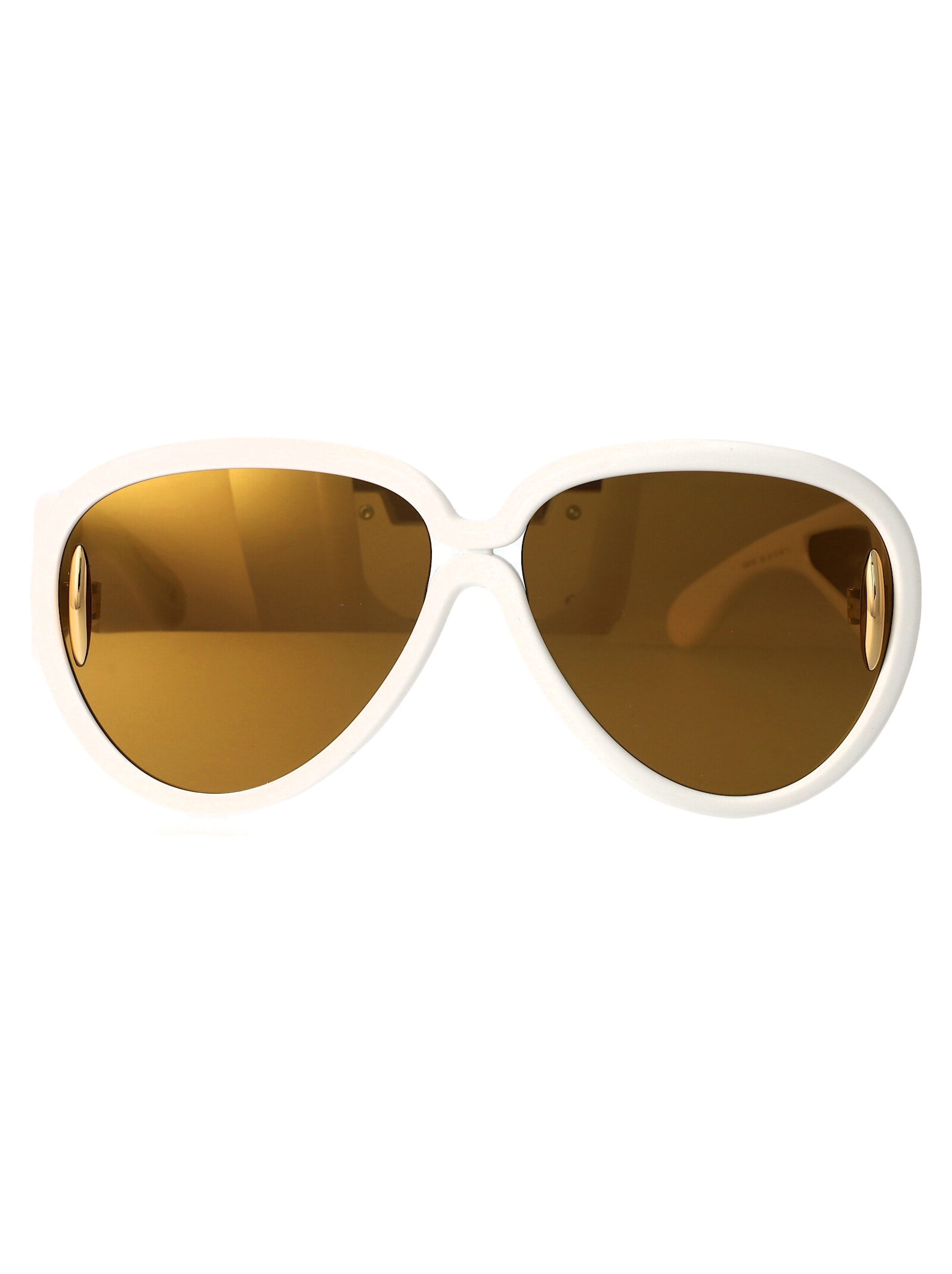 Shop Loewe Anagram Sunglasses In White Orange