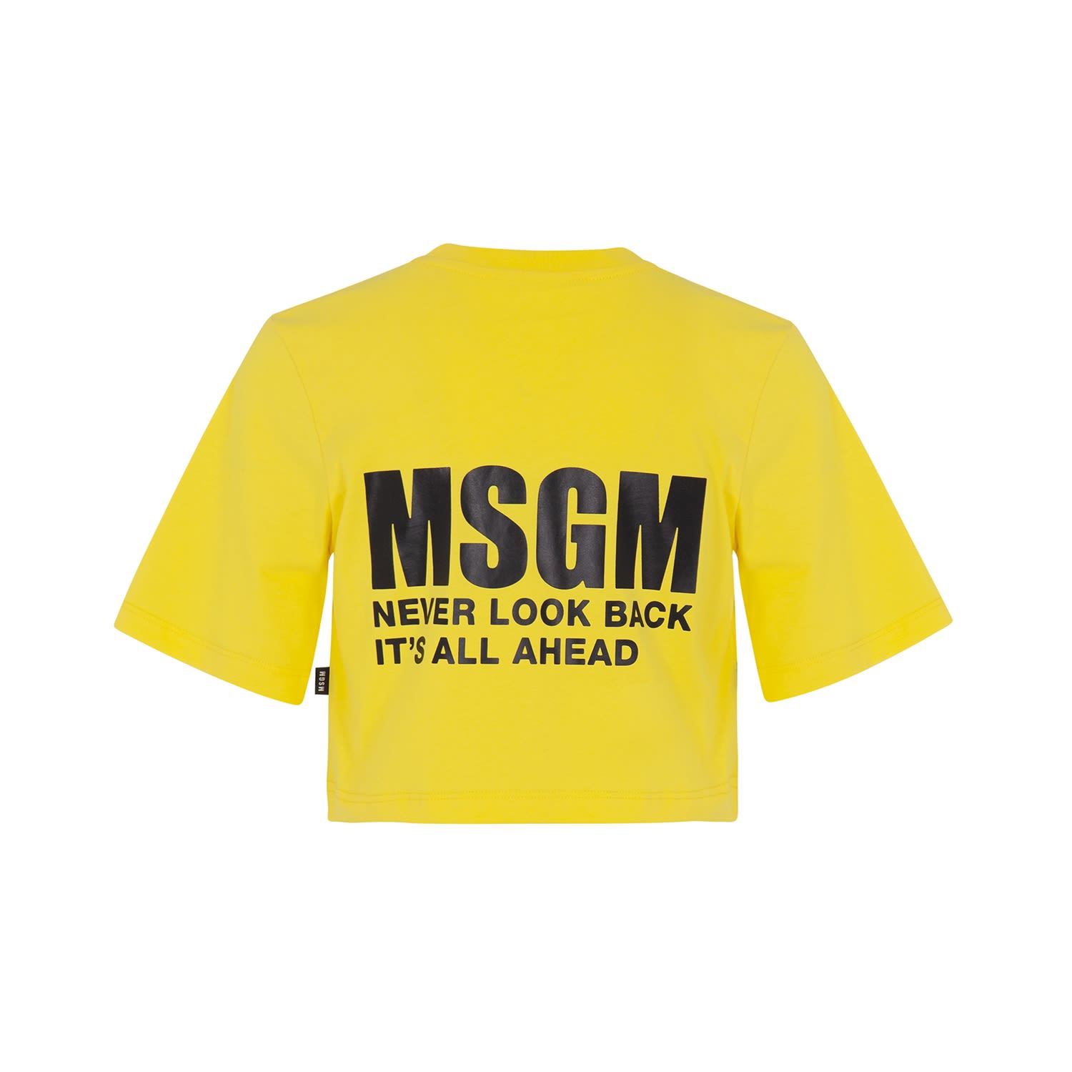 Shop Msgm T-shirt Con Stampa In Yellow
