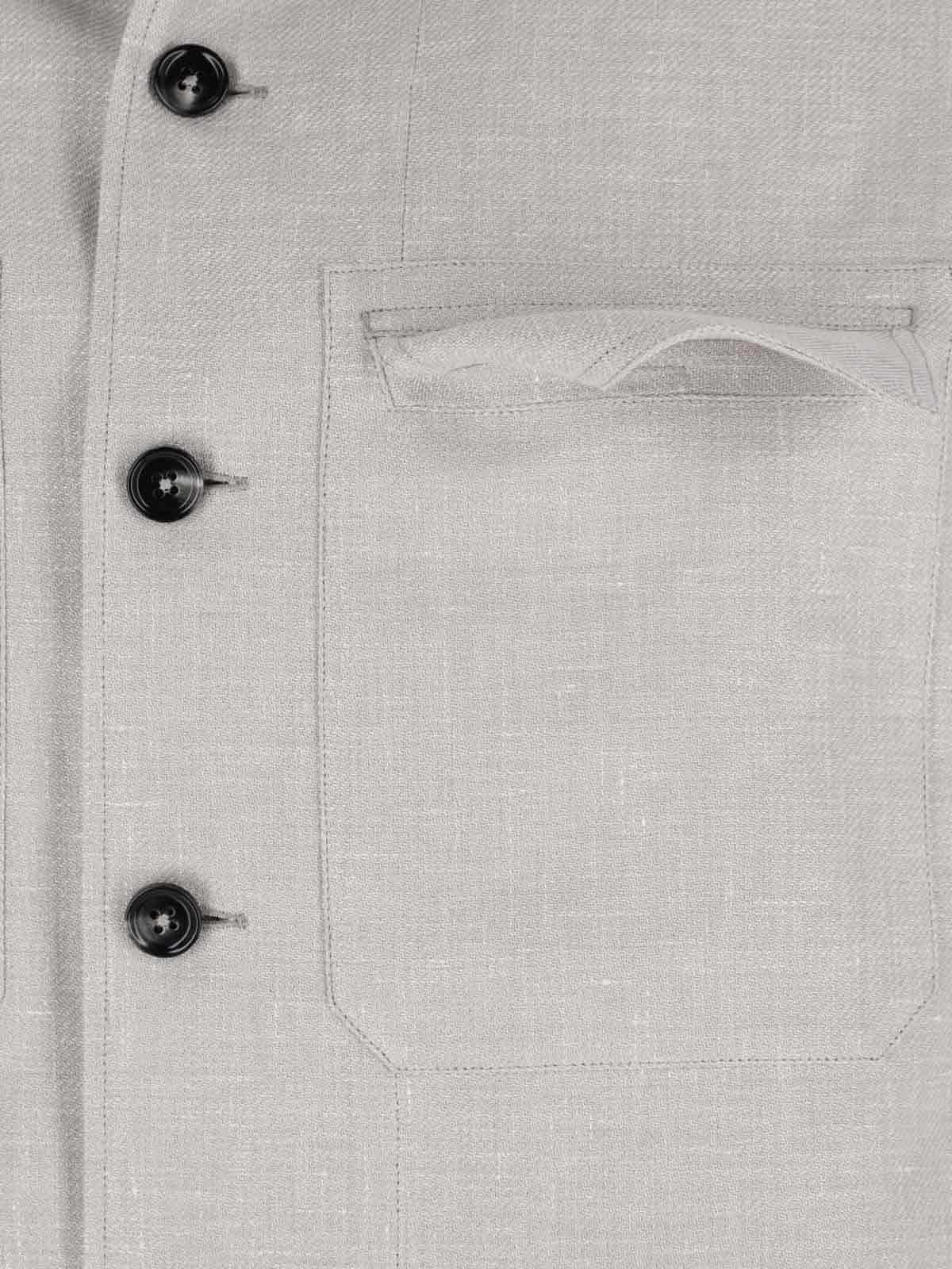 Shop Zegna Alba Shirt Jacket In Gray