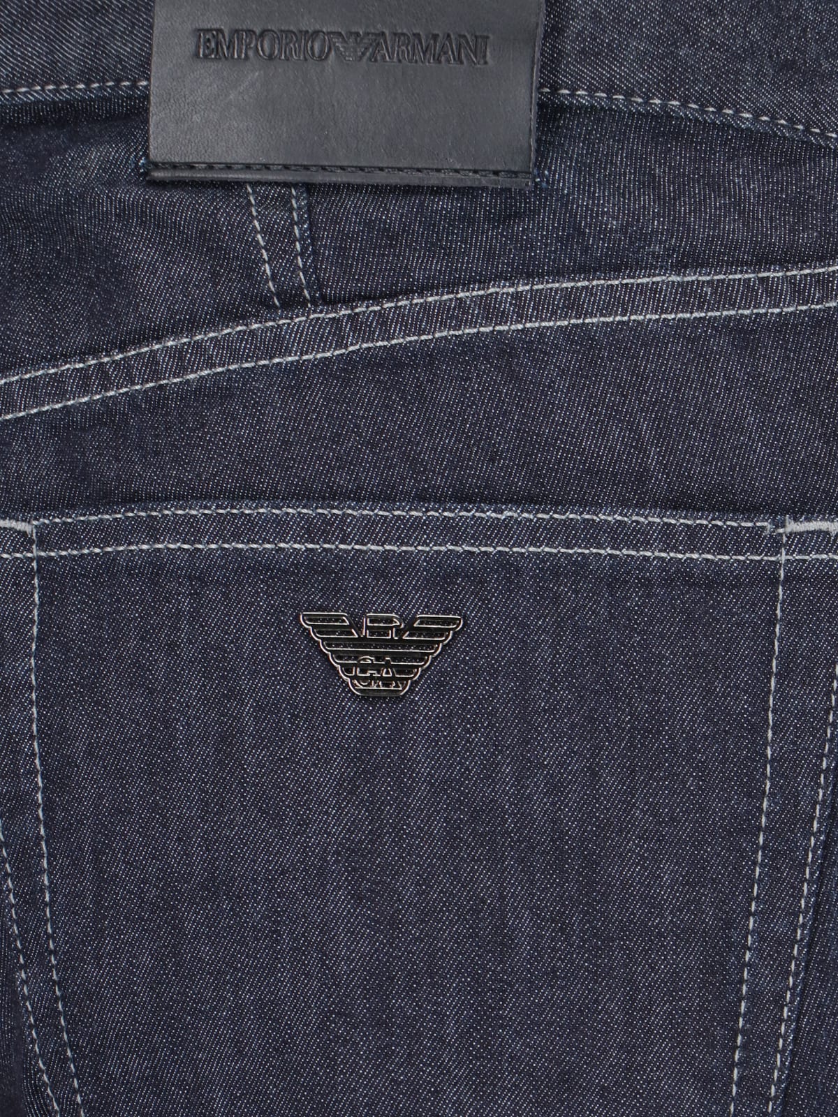 Shop Emporio Armani Straight Jeans In Blue