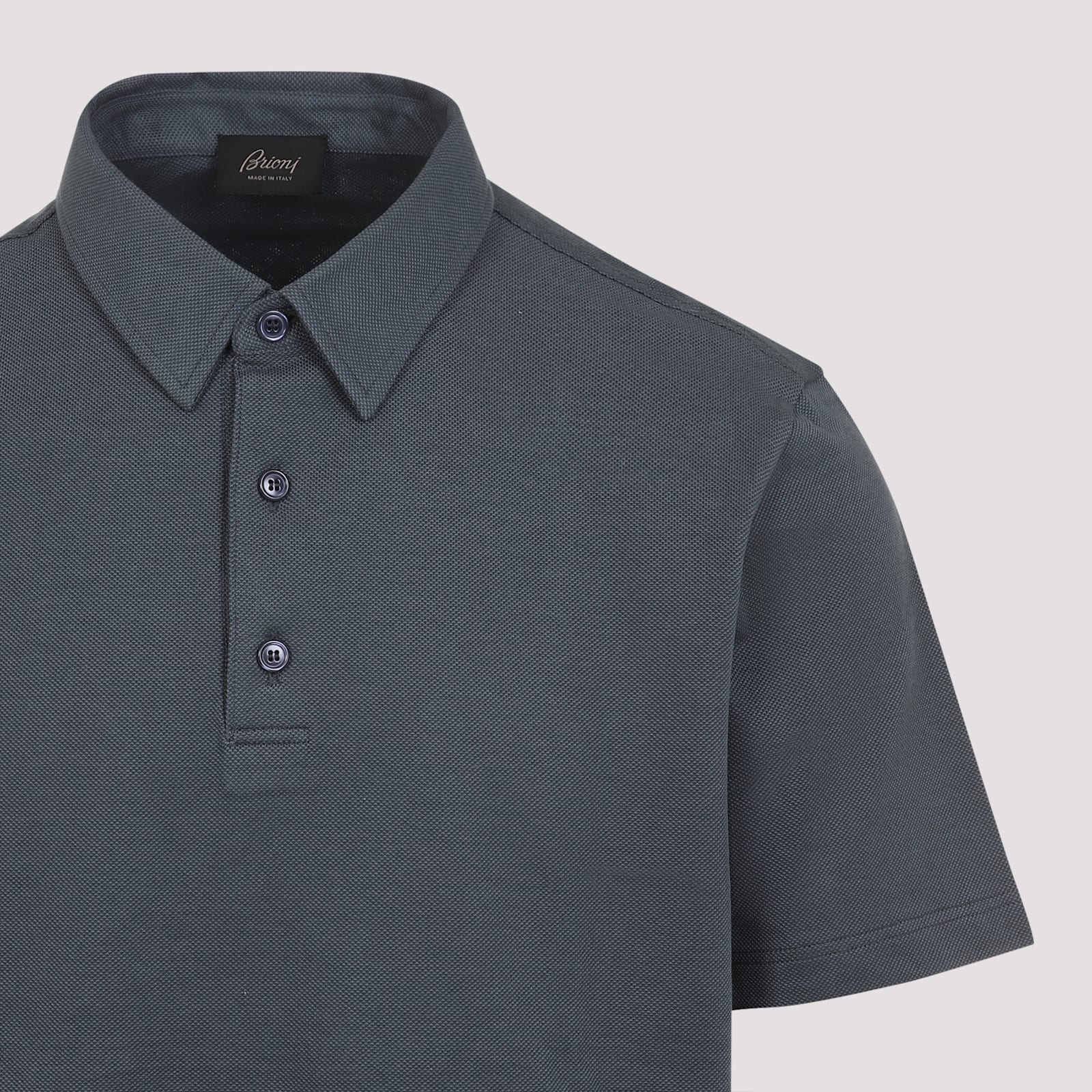 Brioni Short-sleeved Polo T-shirt In Dark Green Bottle