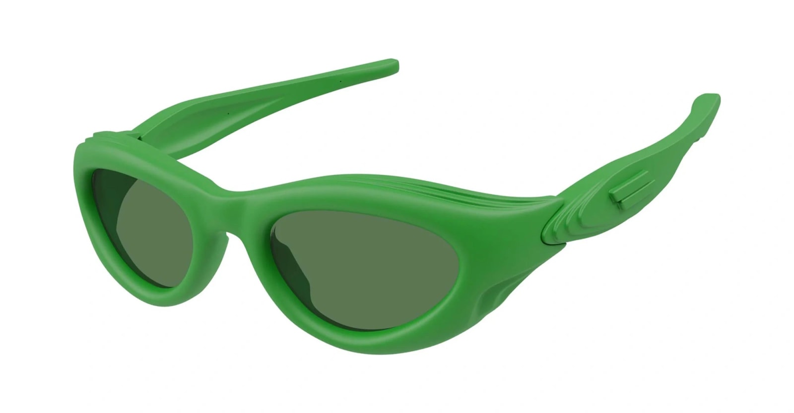 Shop Bottega Veneta Bv1162s-002 - Matte Green Sunglasses