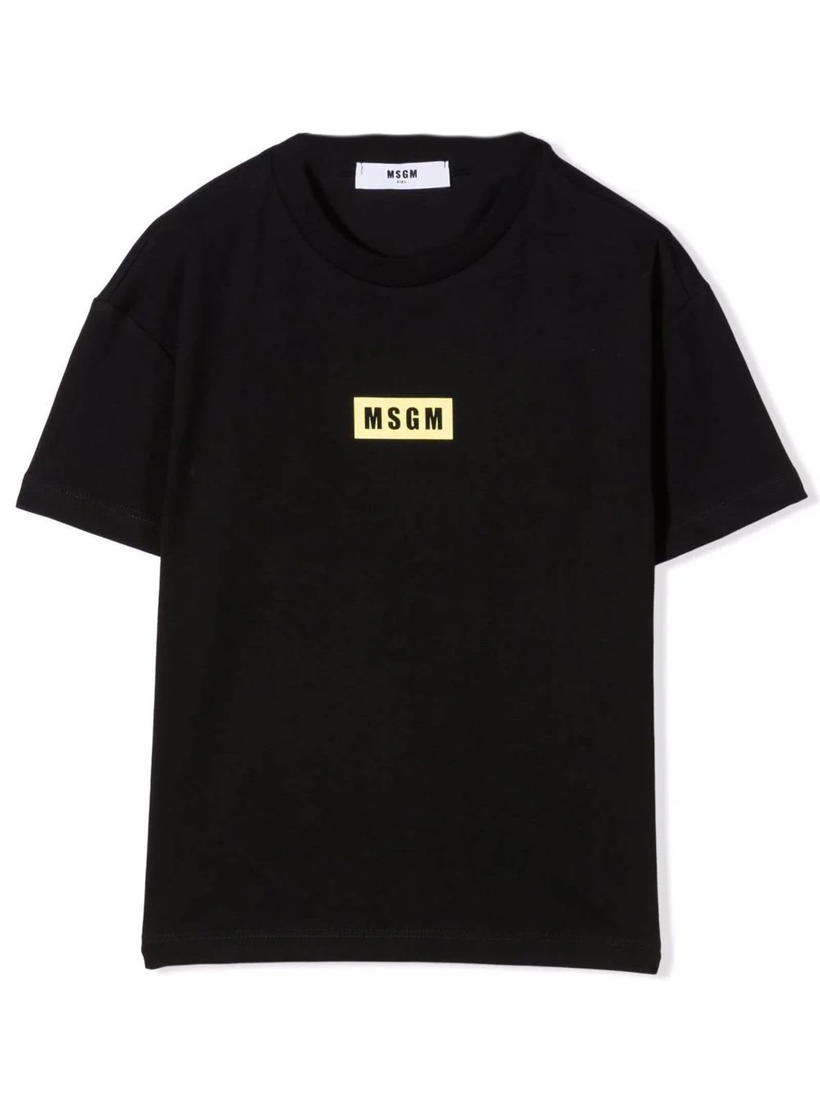 MSGM Black Cotton Tshirt