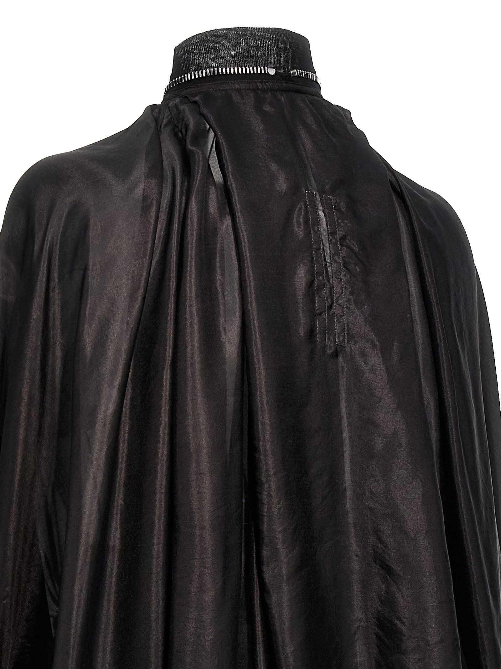 Shop Rick Owens Bubble Batwing Flight Jacket In Black