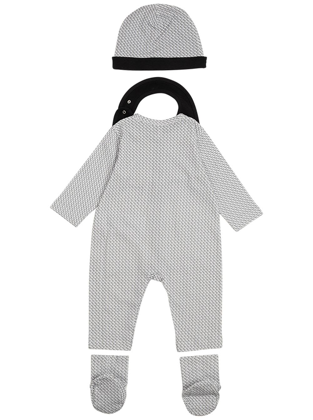 Shop Emporio Armani Grey Matching Suit In Cotton Baby Boy  Kids In Beige