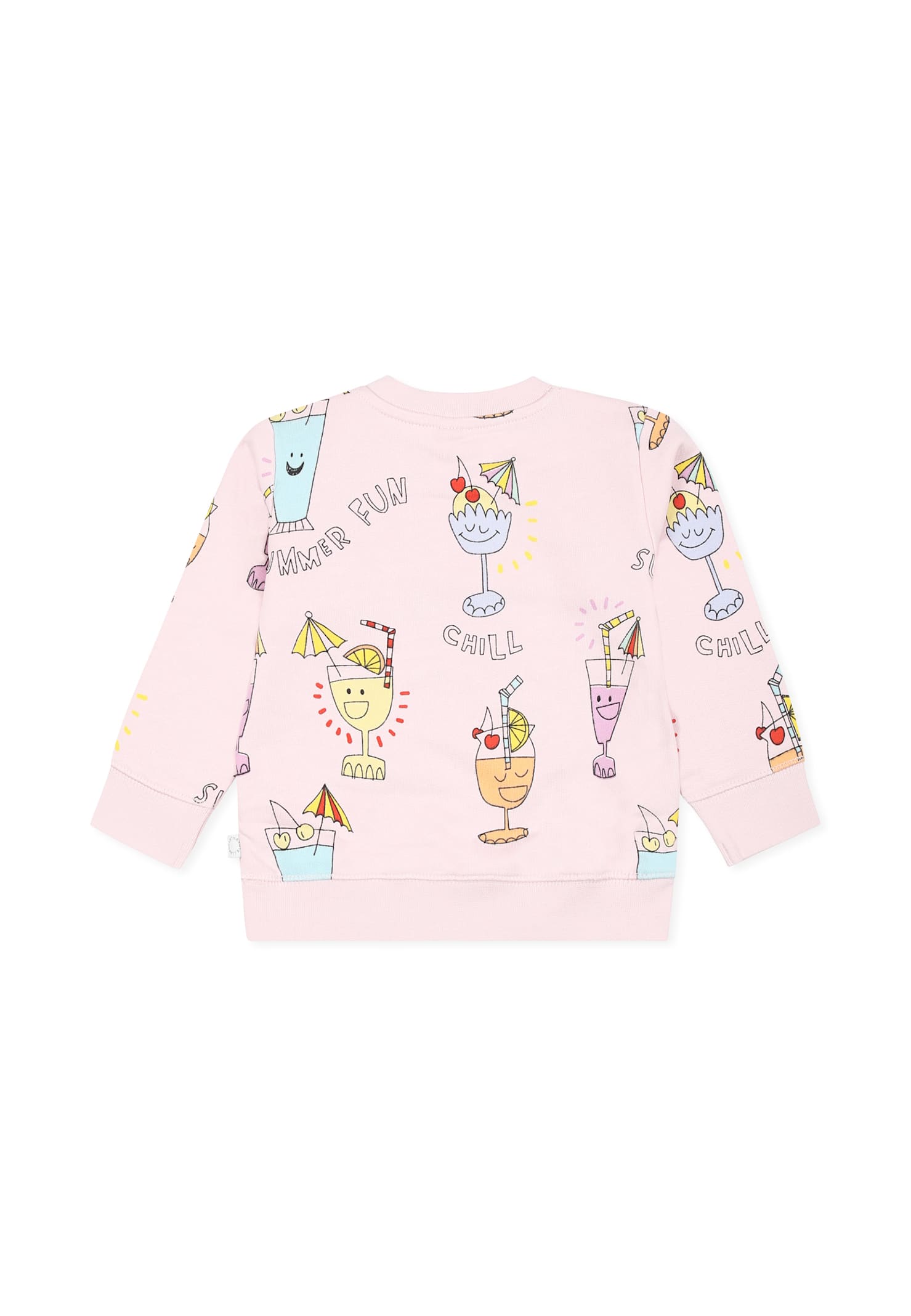 Stella Mccartney Lilac Suit For Baby Girl With Cocktail Print In Lilac