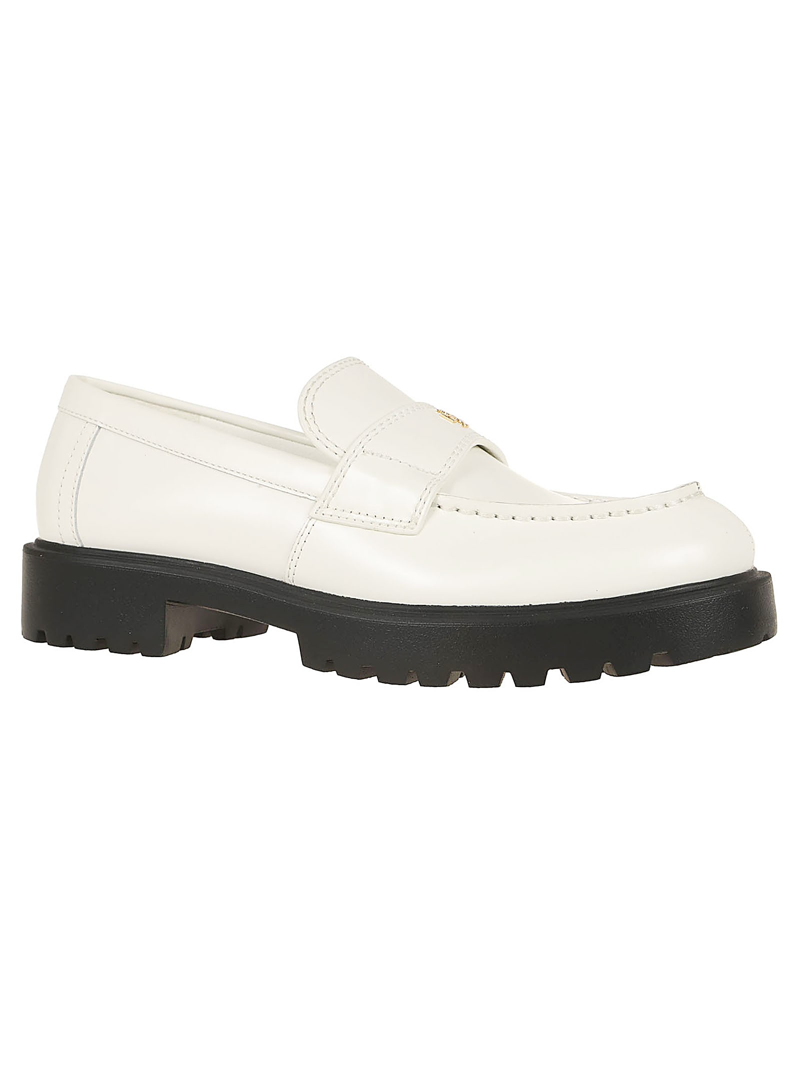 Shop Tory Burch Classic Lug Loafer In Dove White