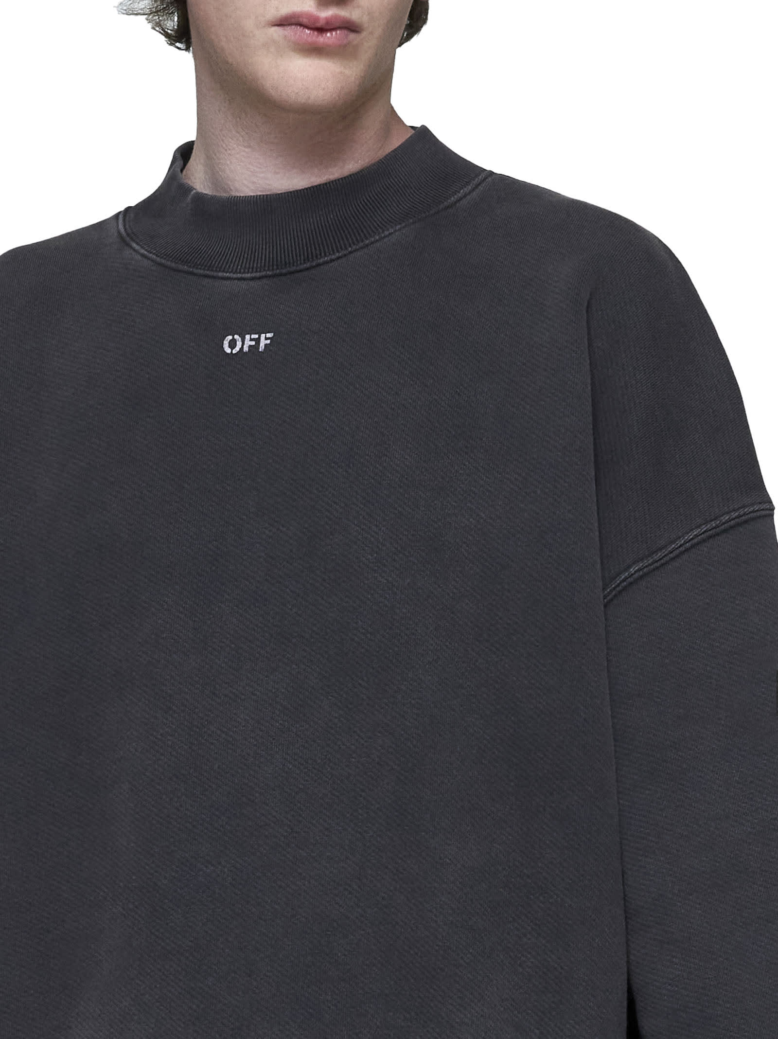 Shop Off-white Sweater In Black Grey