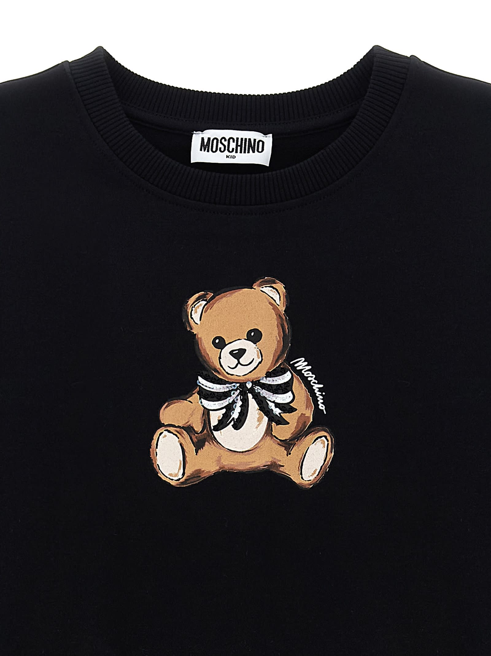 Moschino Cotton Dress In Black