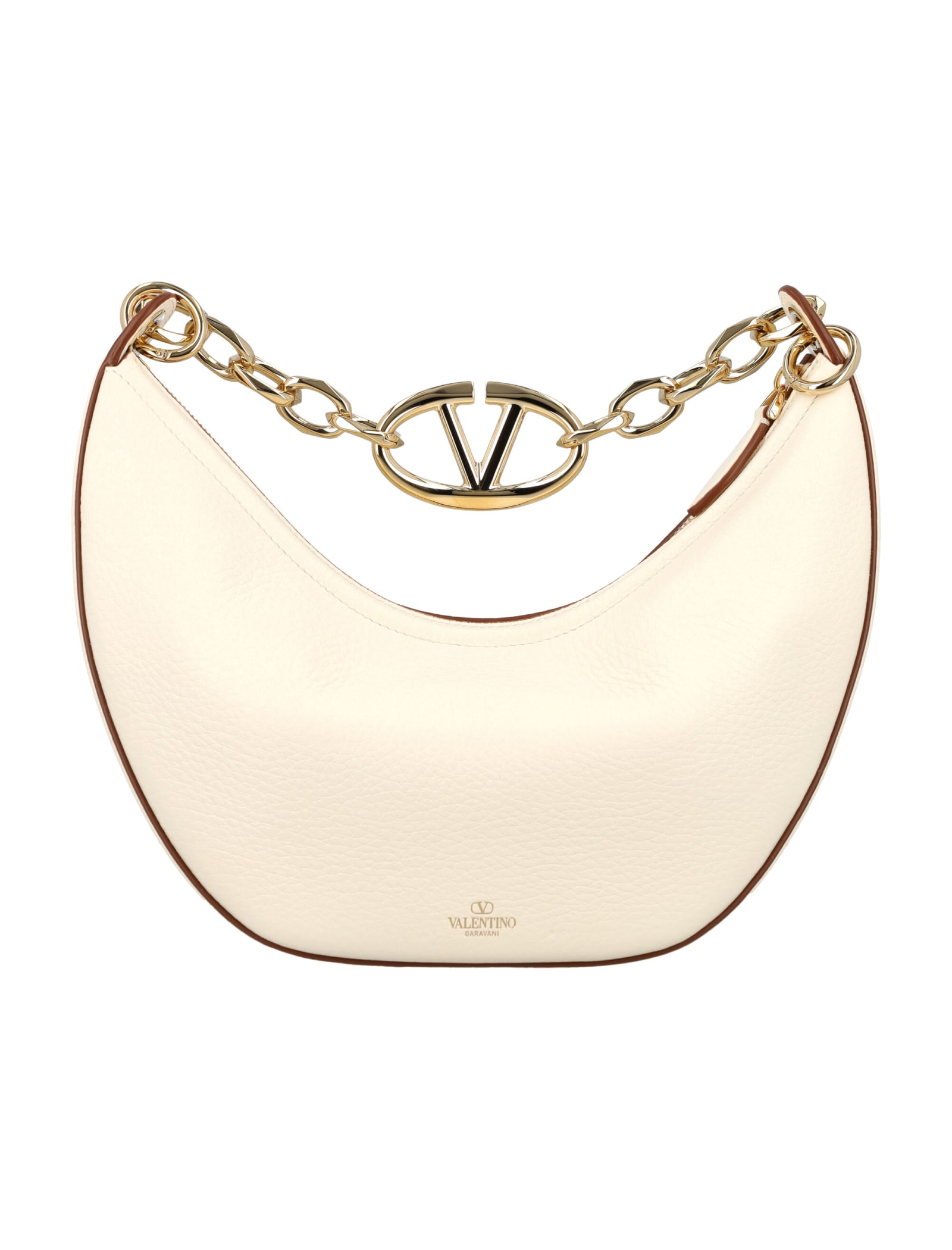 Valentino Vlogo Moon Small Bag In Ivory
