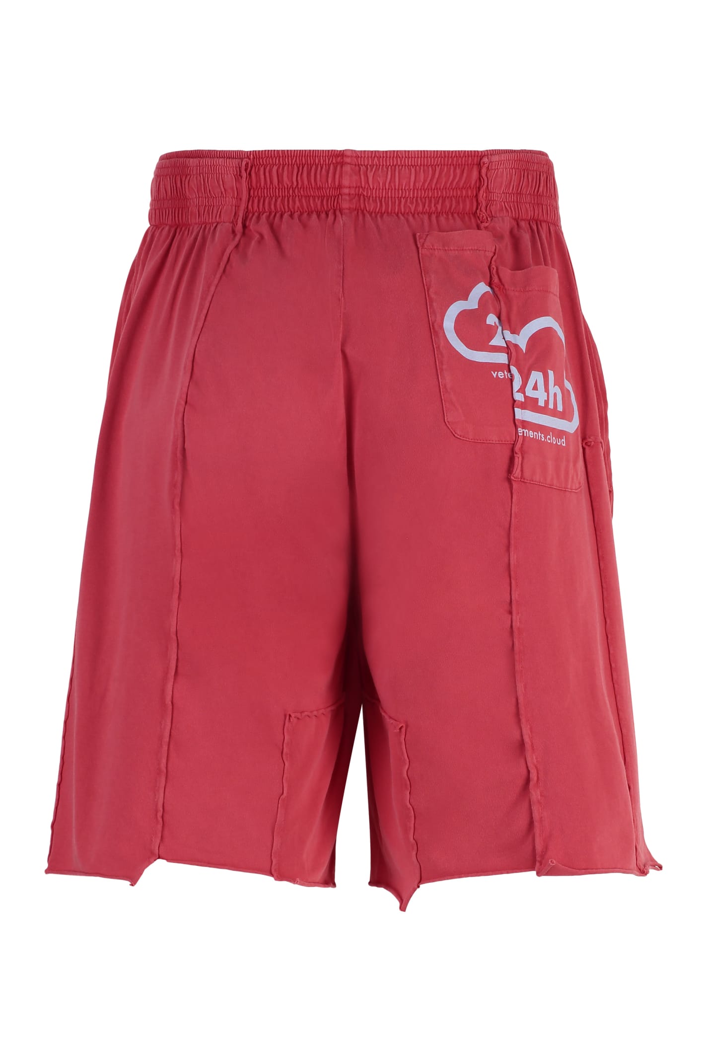 Vetements Cotton Shorts In Red