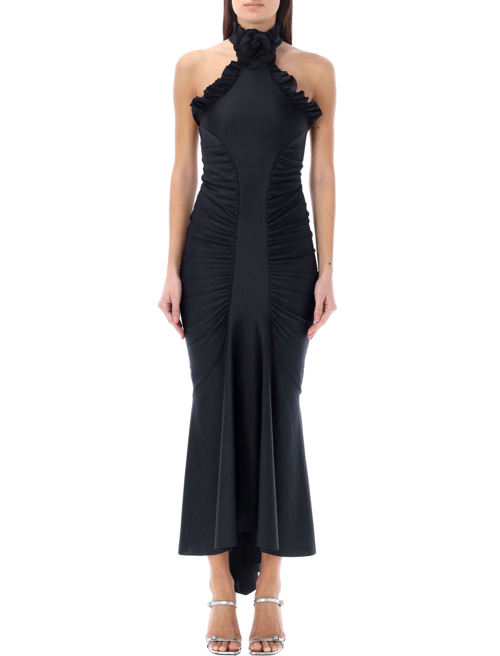 Shop Philosophy Di Lorenzo Serafini Roses Longuette Dress In Black