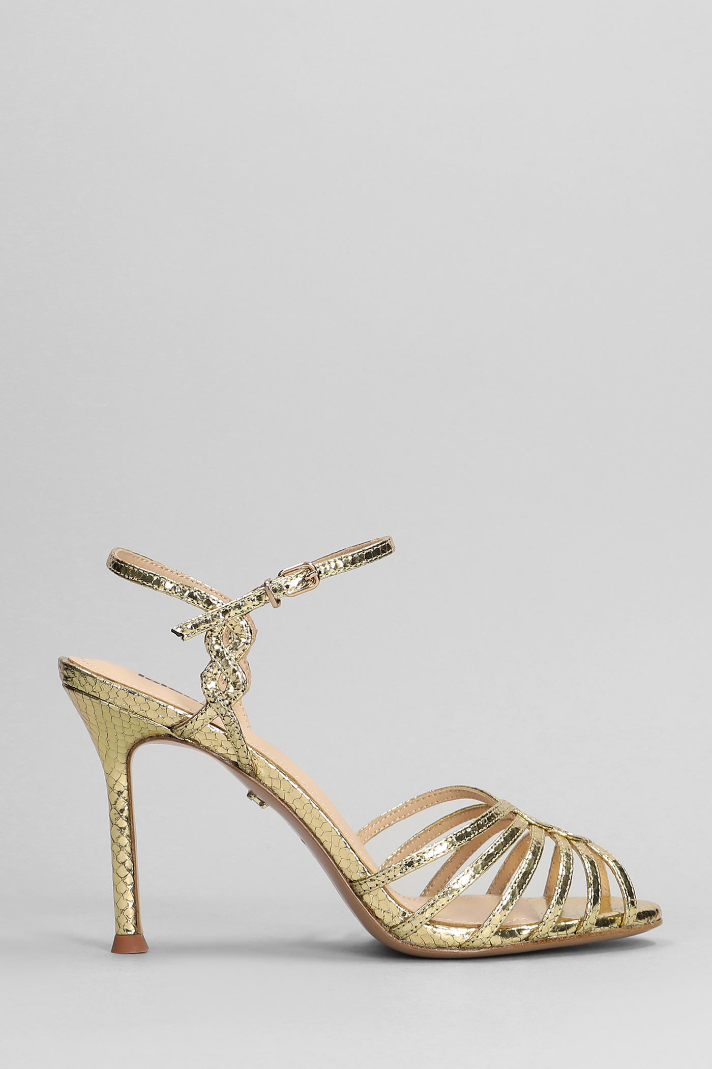 Tango 95 Sandals In Gold Leather