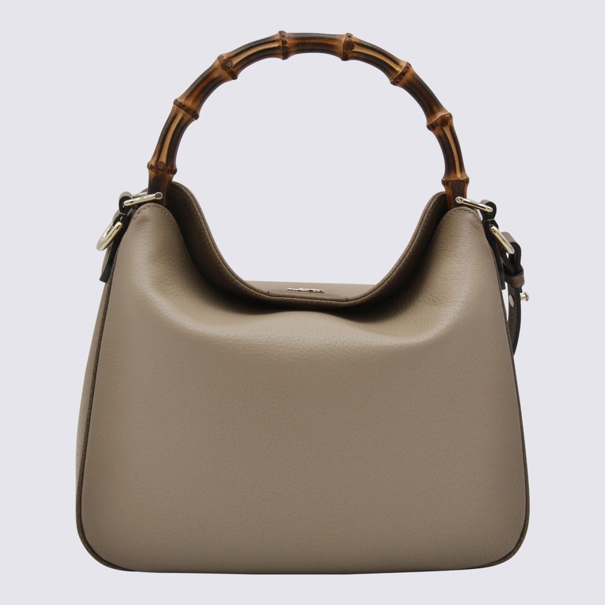 Gucci Beige Leather Diana Medium Top Handle Bag In Brown