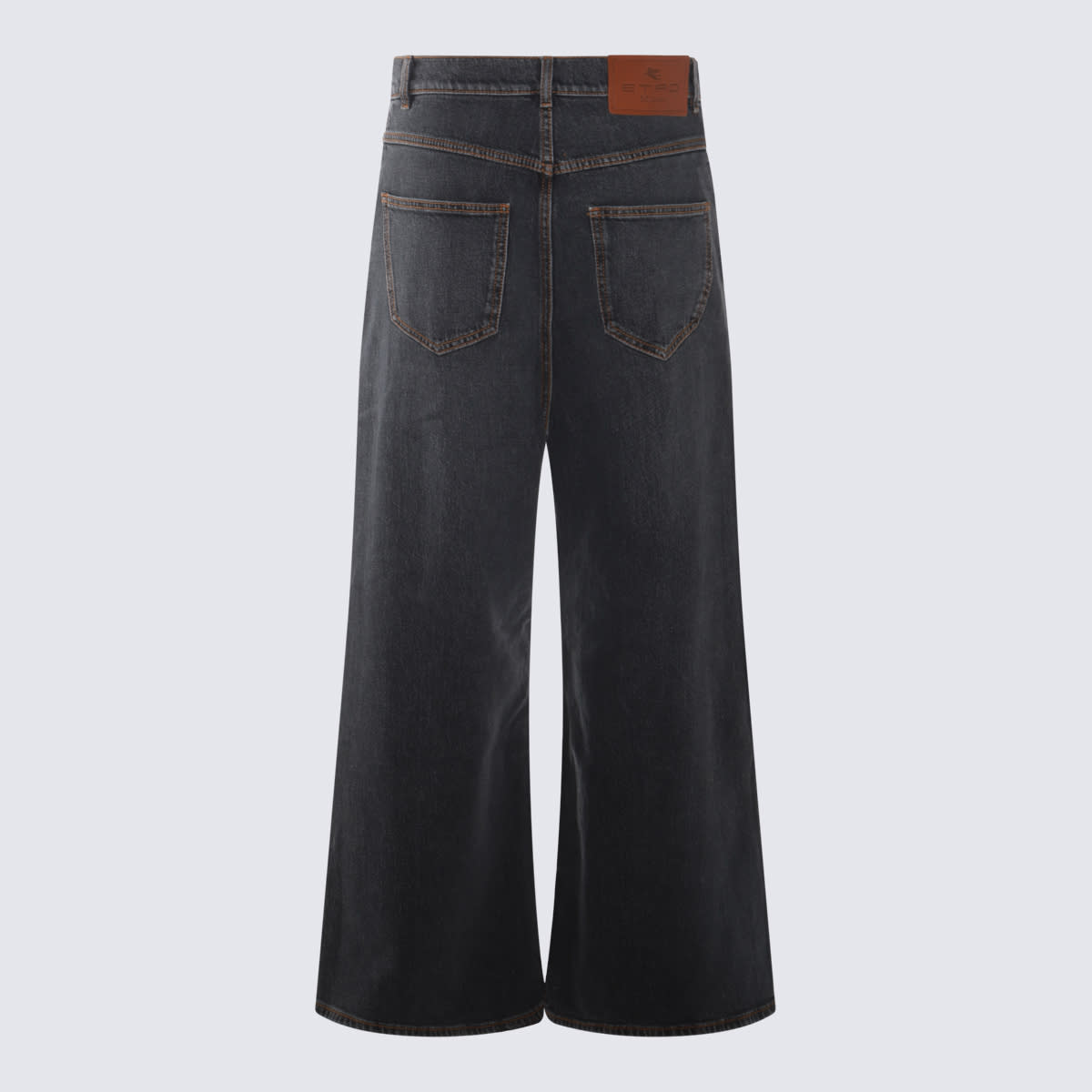 Shop Etro Grey Cotton Jeans