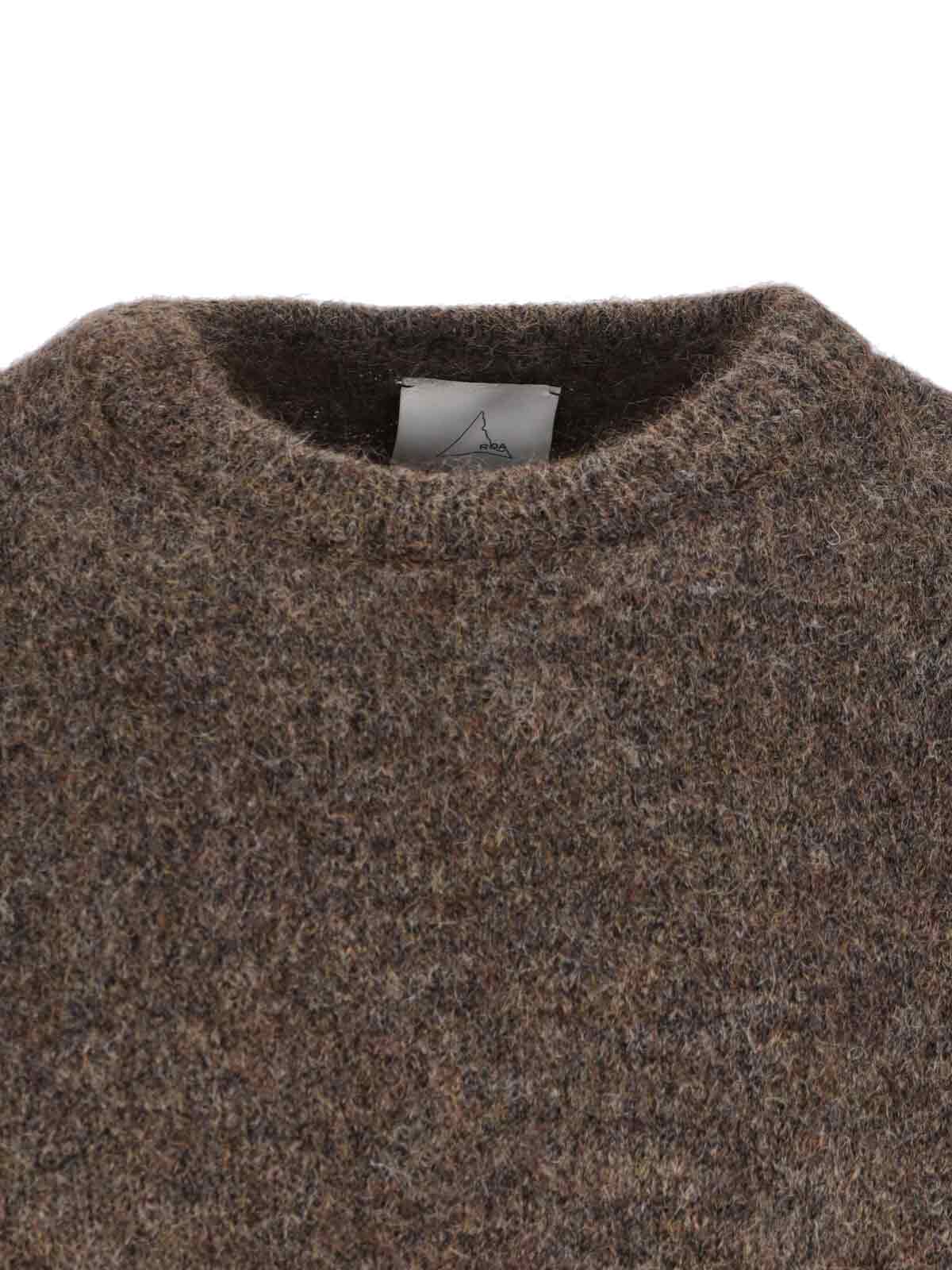 Roa Dropstitch Sweater In Brown