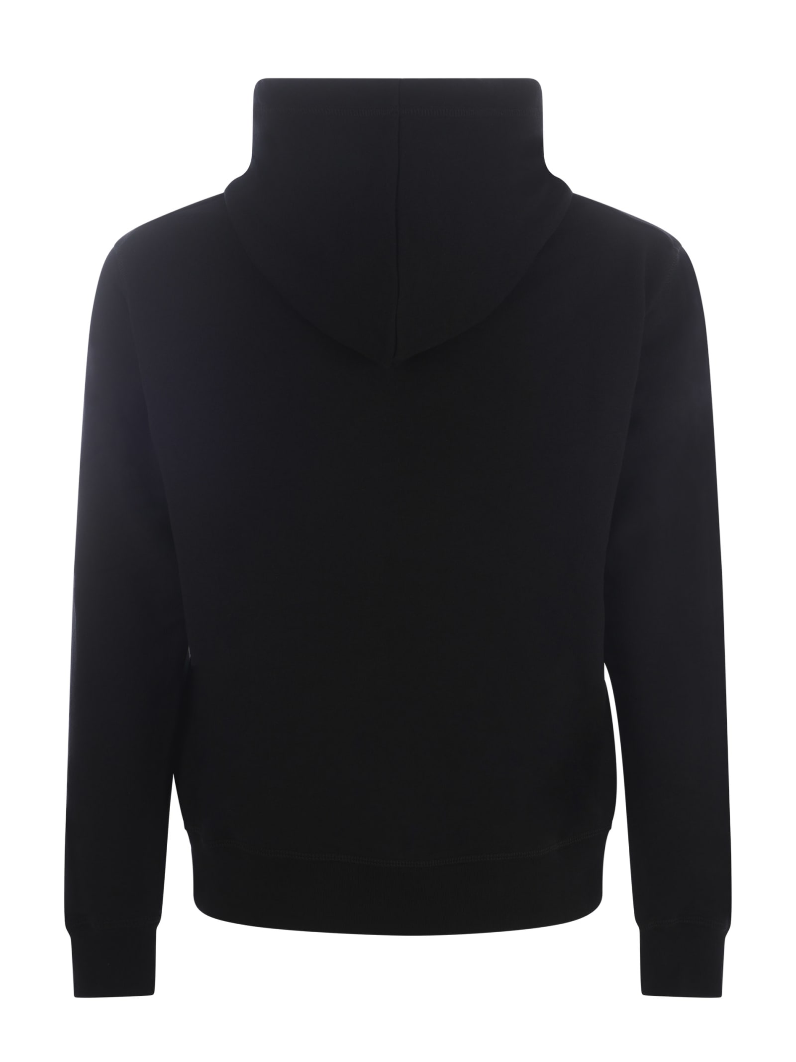 Shop Dsquared2 Hooded Sweatshirt  In Cotton In Black