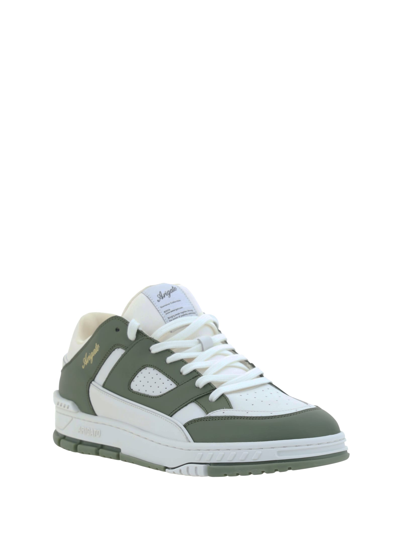 Shop Axel Arigato Area Sneakers In White/dk Green