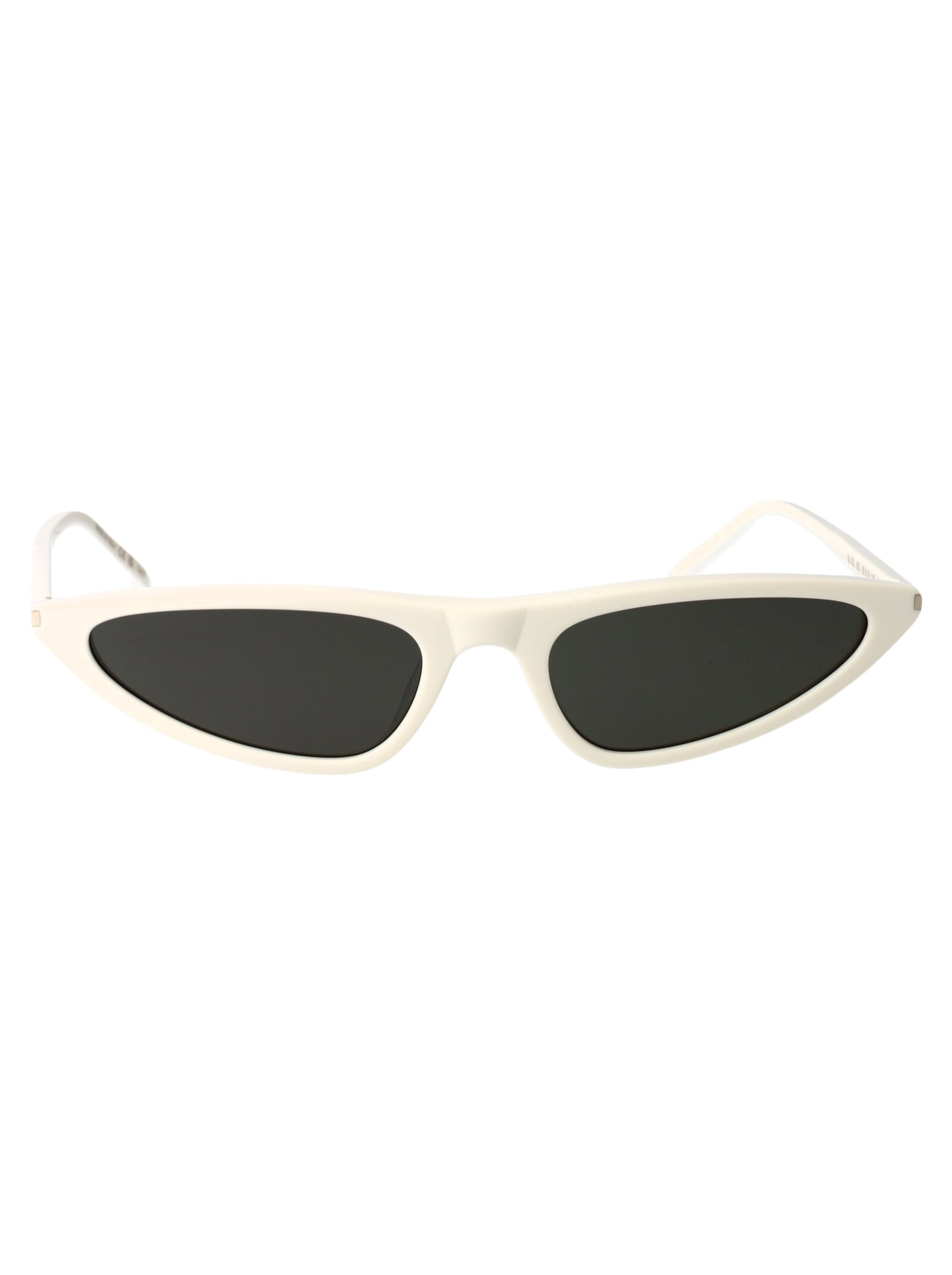 Shop Saint Laurent Sl 703 Sunglasses In 003 White White Grey