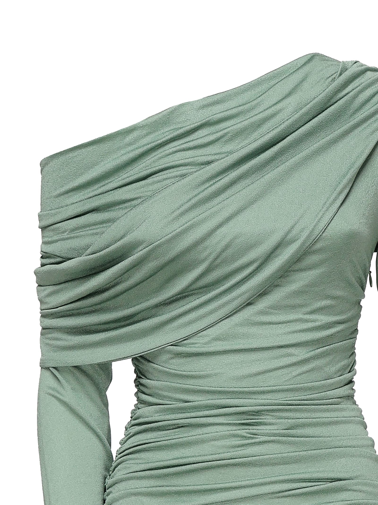 Blumarine Jersey Sabl Midi Dress In Green