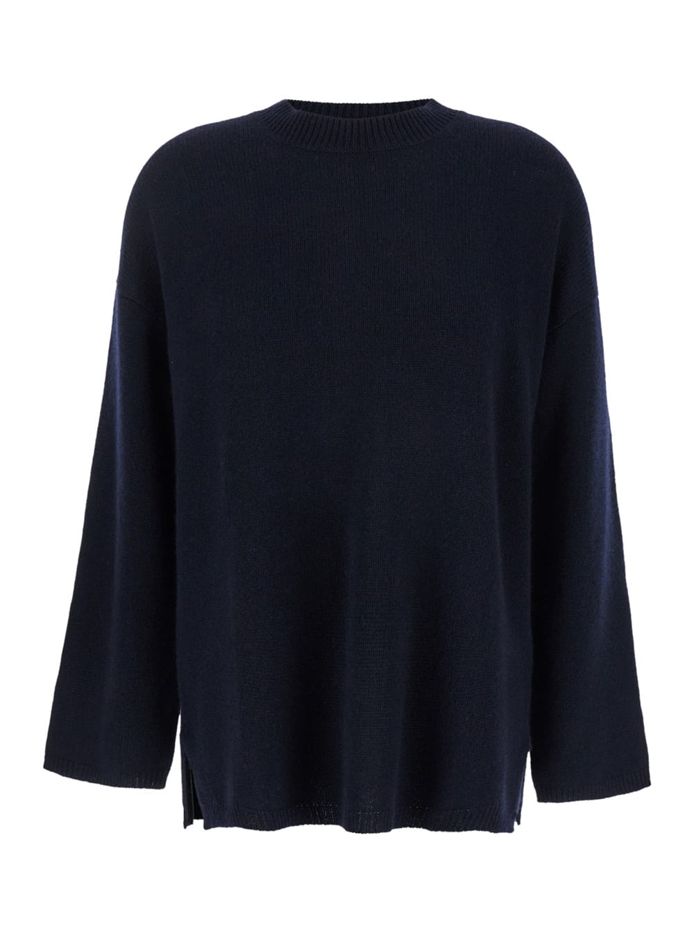 Shop Allude Blue Relaxed Crewneck Sweater In Cashmere Woman