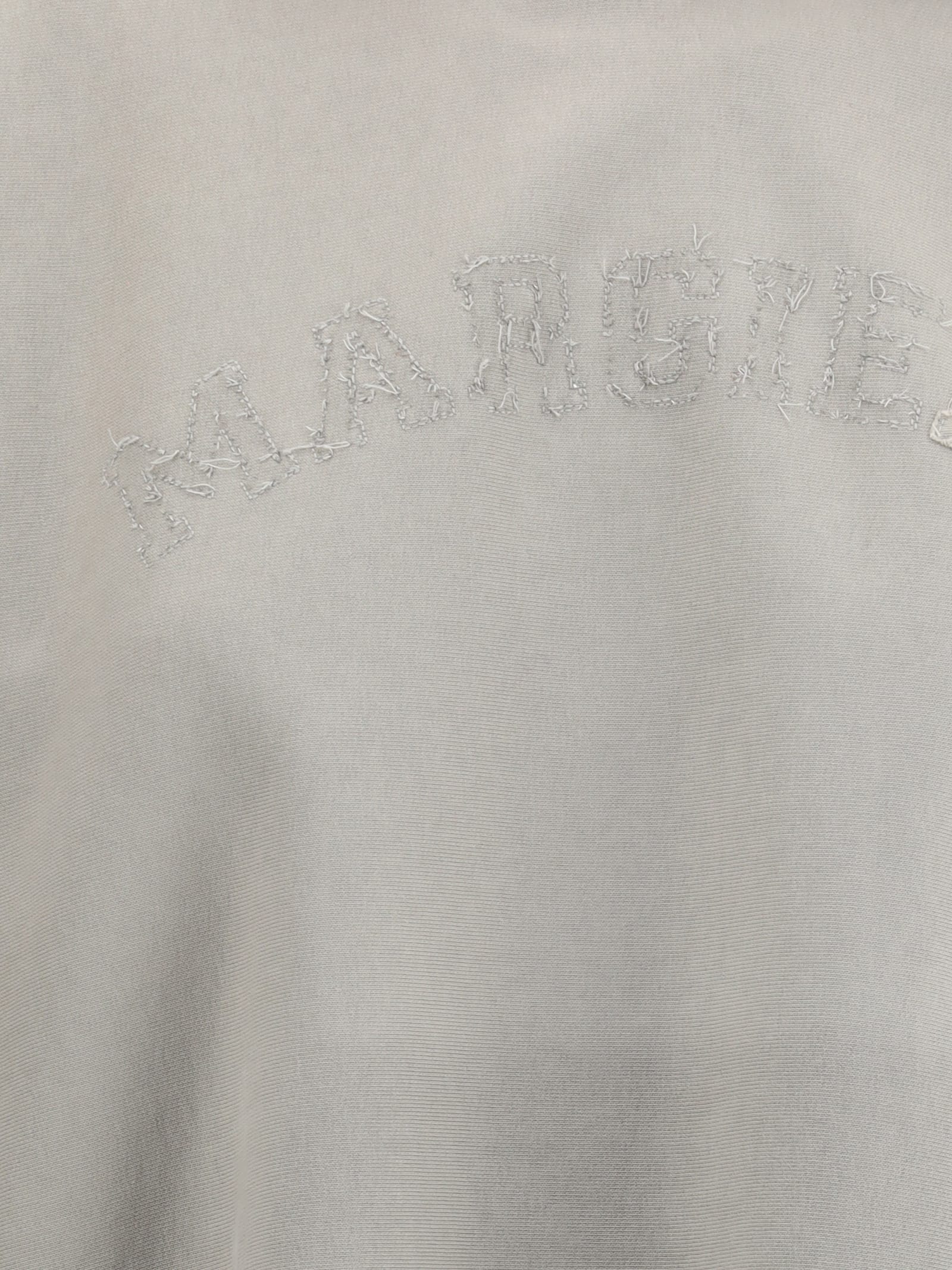 Maison Margiela Cotton Hoodie In Gray