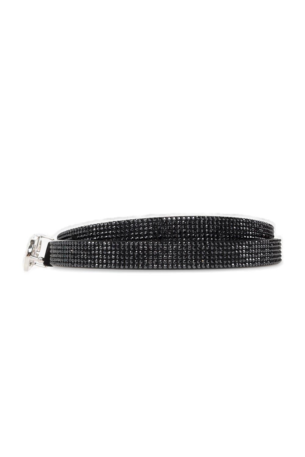 Shop Ferragamo Embellished Logo Buckle Belt In Black