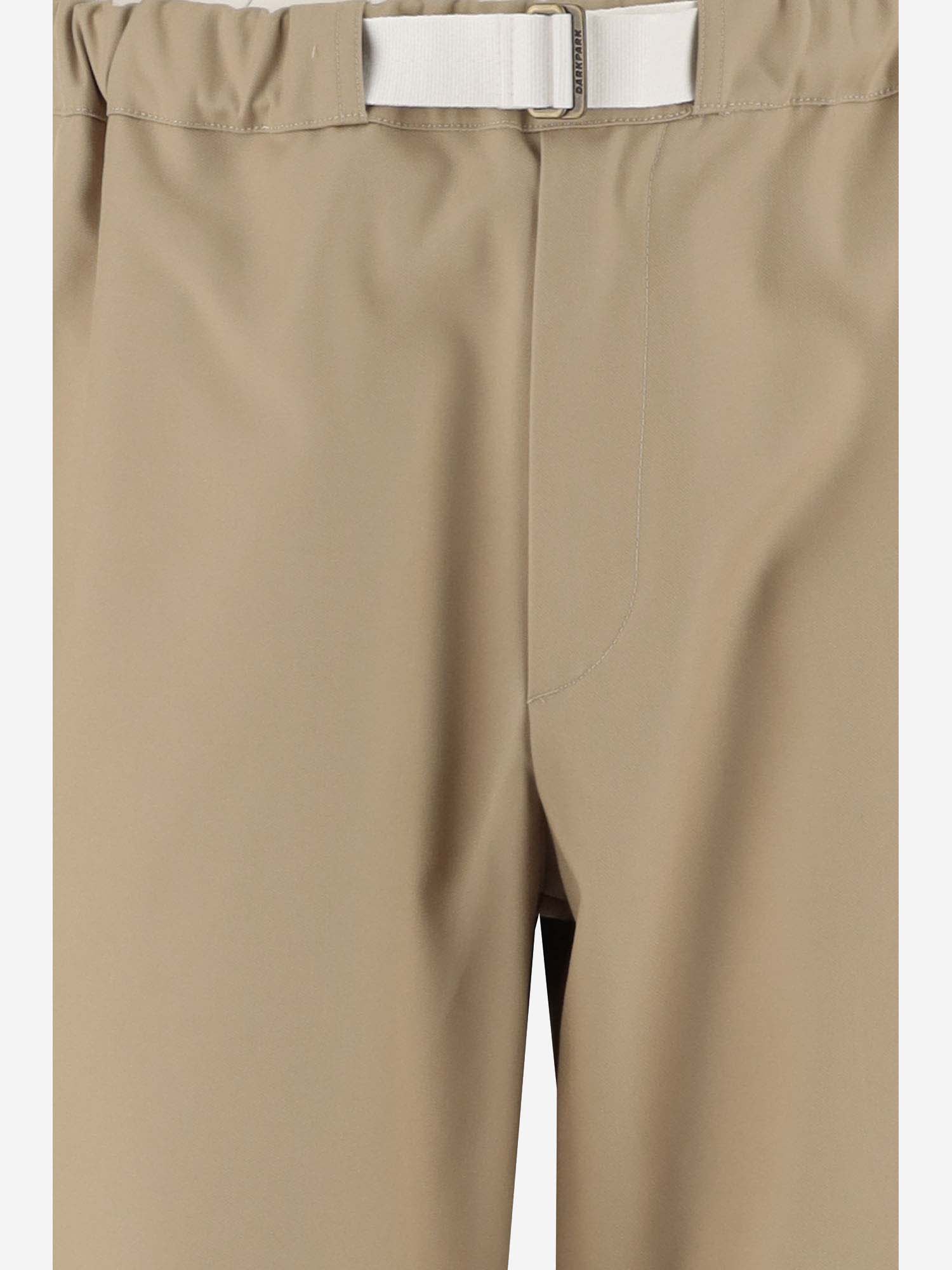 Shop Darkpark Stretch Cotton Pants In Beige