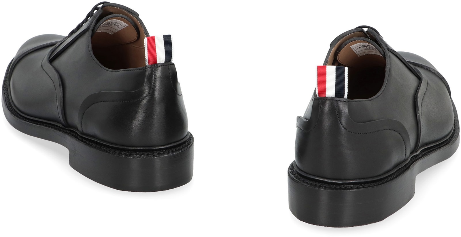 Shop Thom Browne Leather Lace-up Shoes In Black