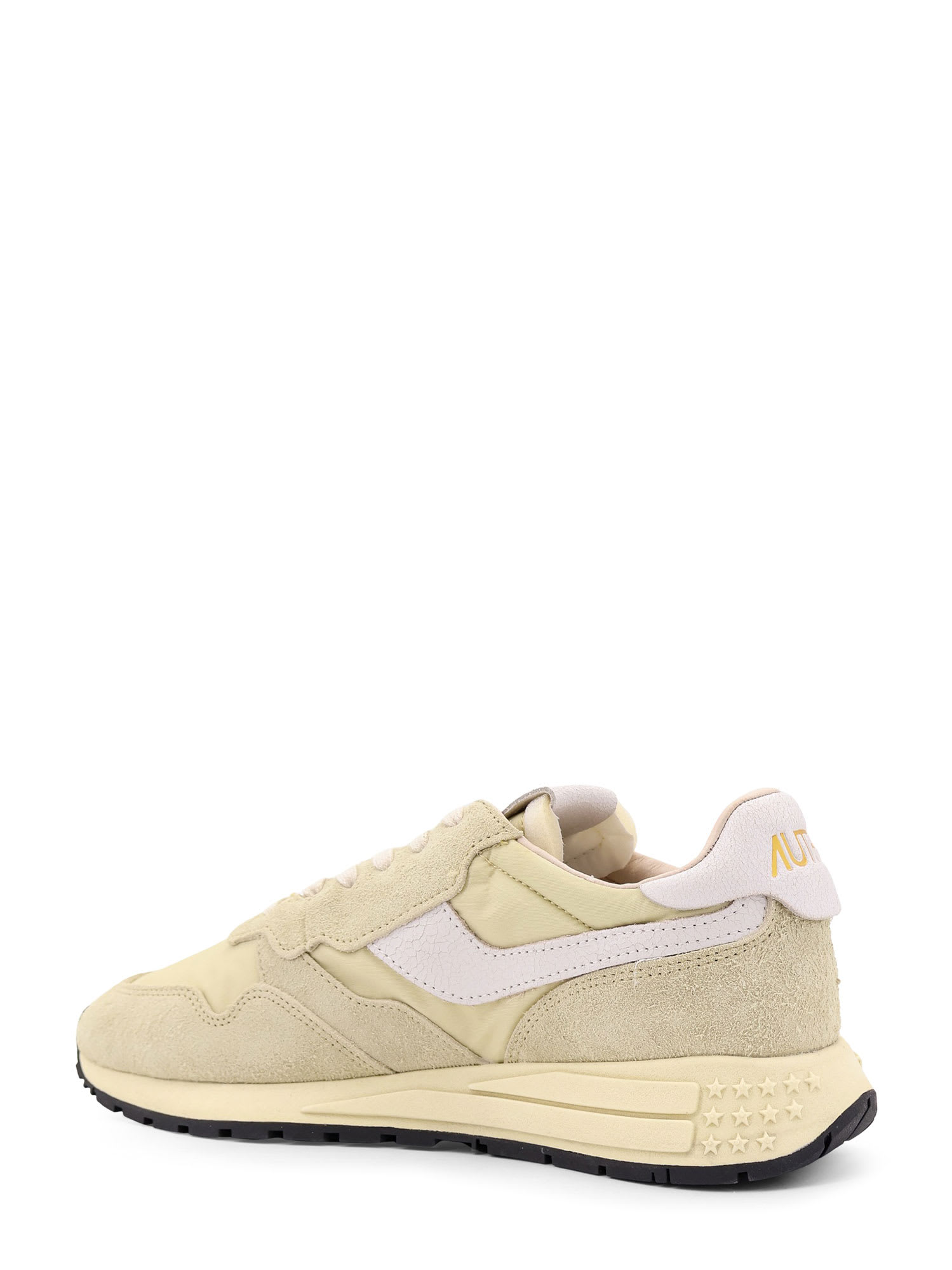 Autry 'reel Wind' Beige Low Top Sneakers With Logo Detail In Beige