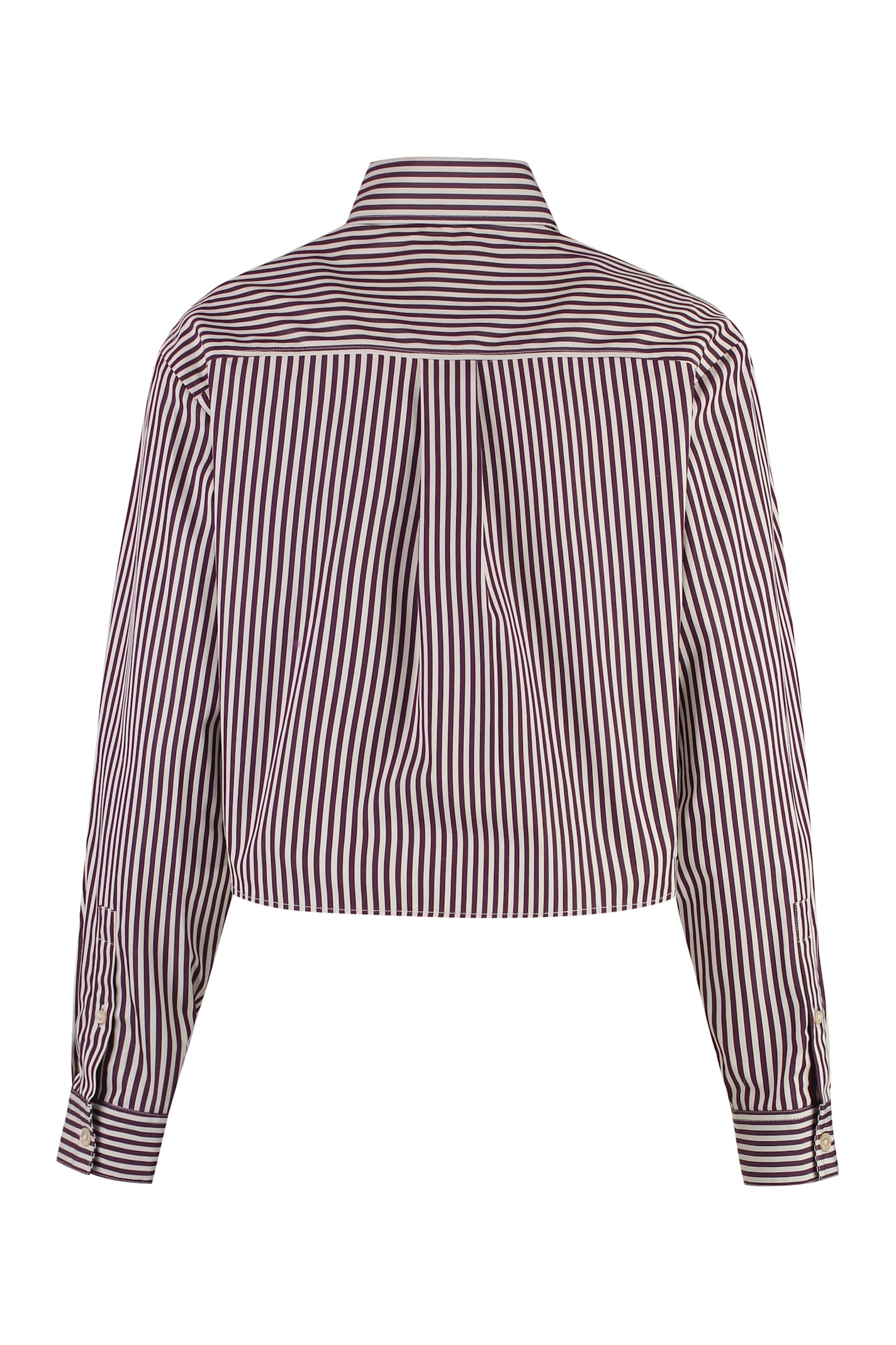 Shop Isabel Marant Fleora Striped Poplin Shirt In Ivory