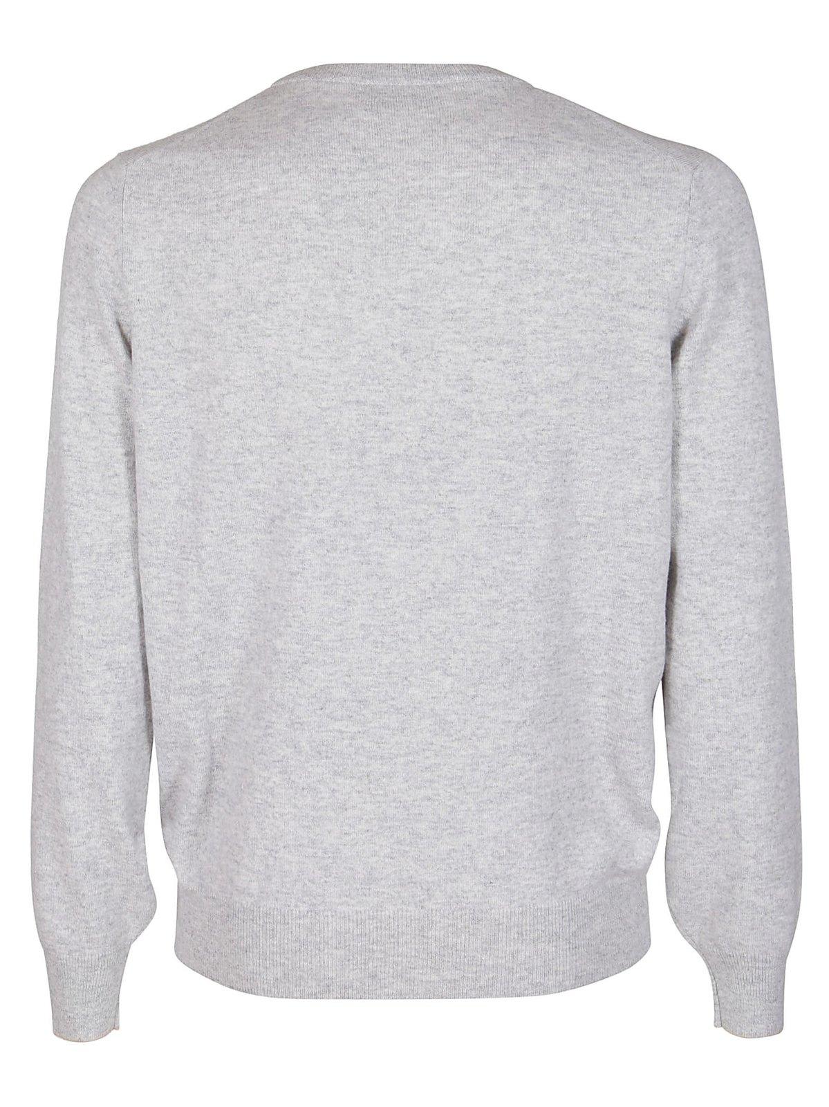Brunello Cucinelli Cotton Sweater In Mist Grey