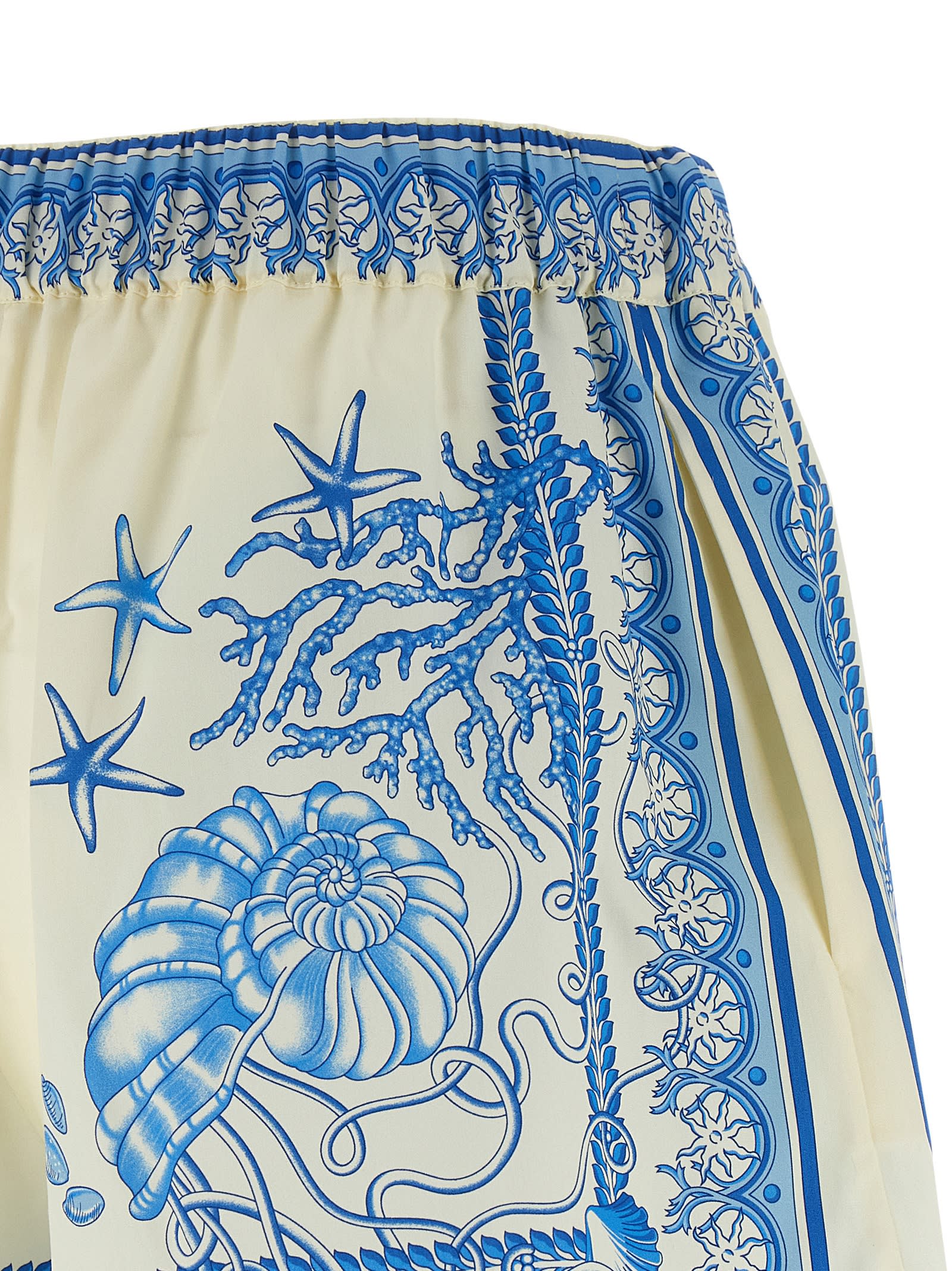 Versace Barocco Shorts In Blue