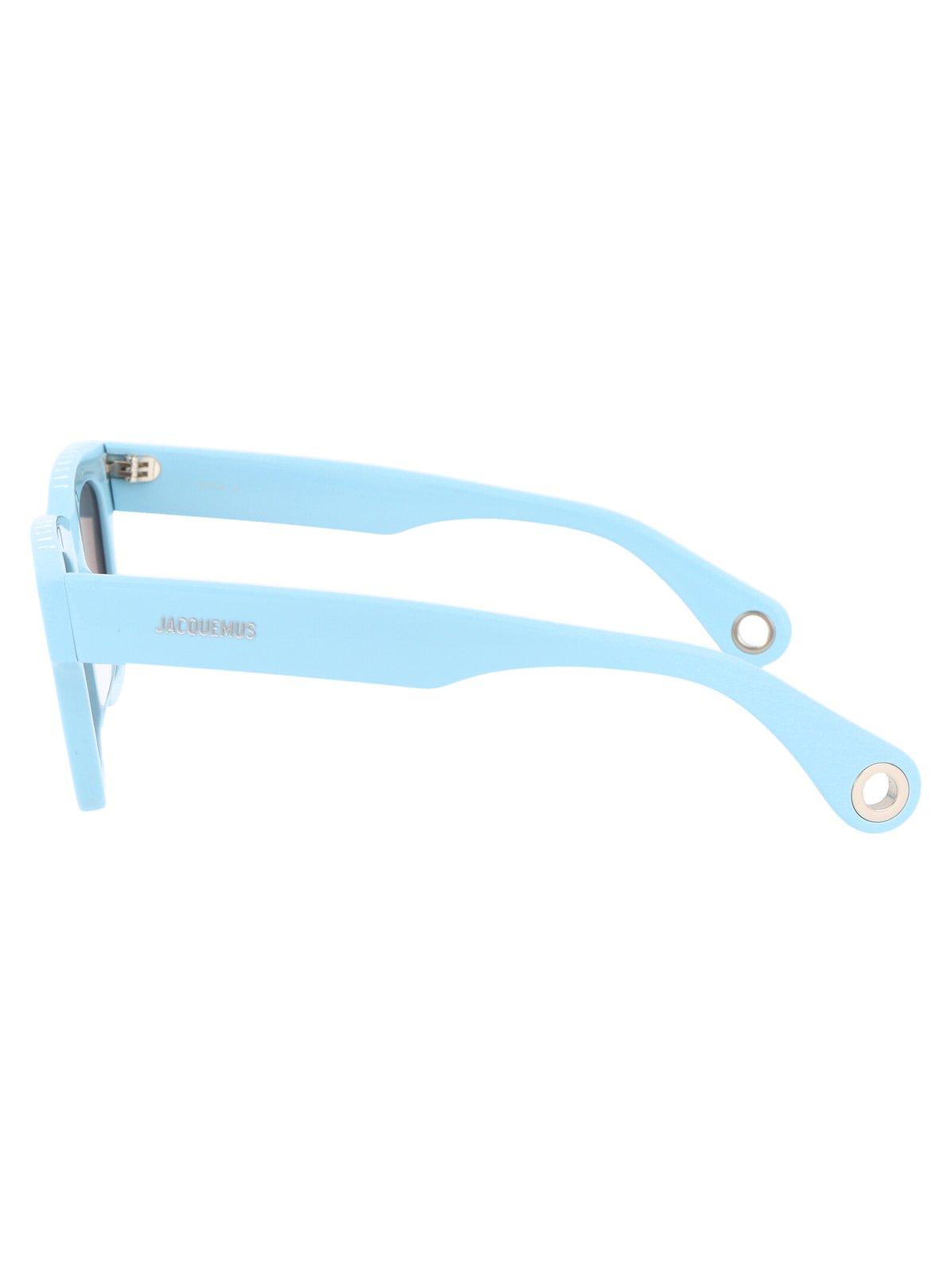 Shop Jacquemus Les Lunettes Nocio Square Frame Sunglasses In Blue