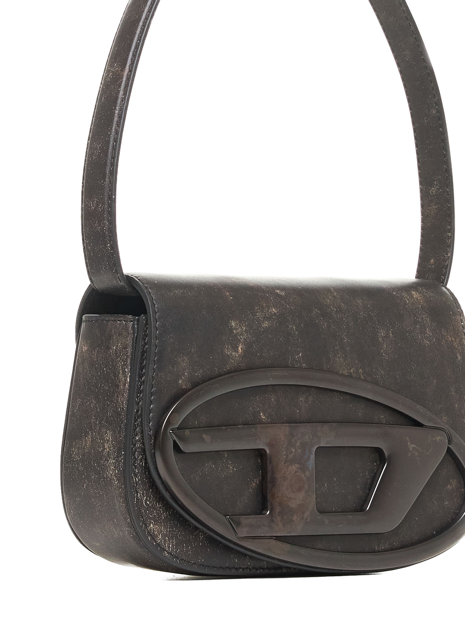 Shop Diesel Shoulder Bag In 204 - Coffee