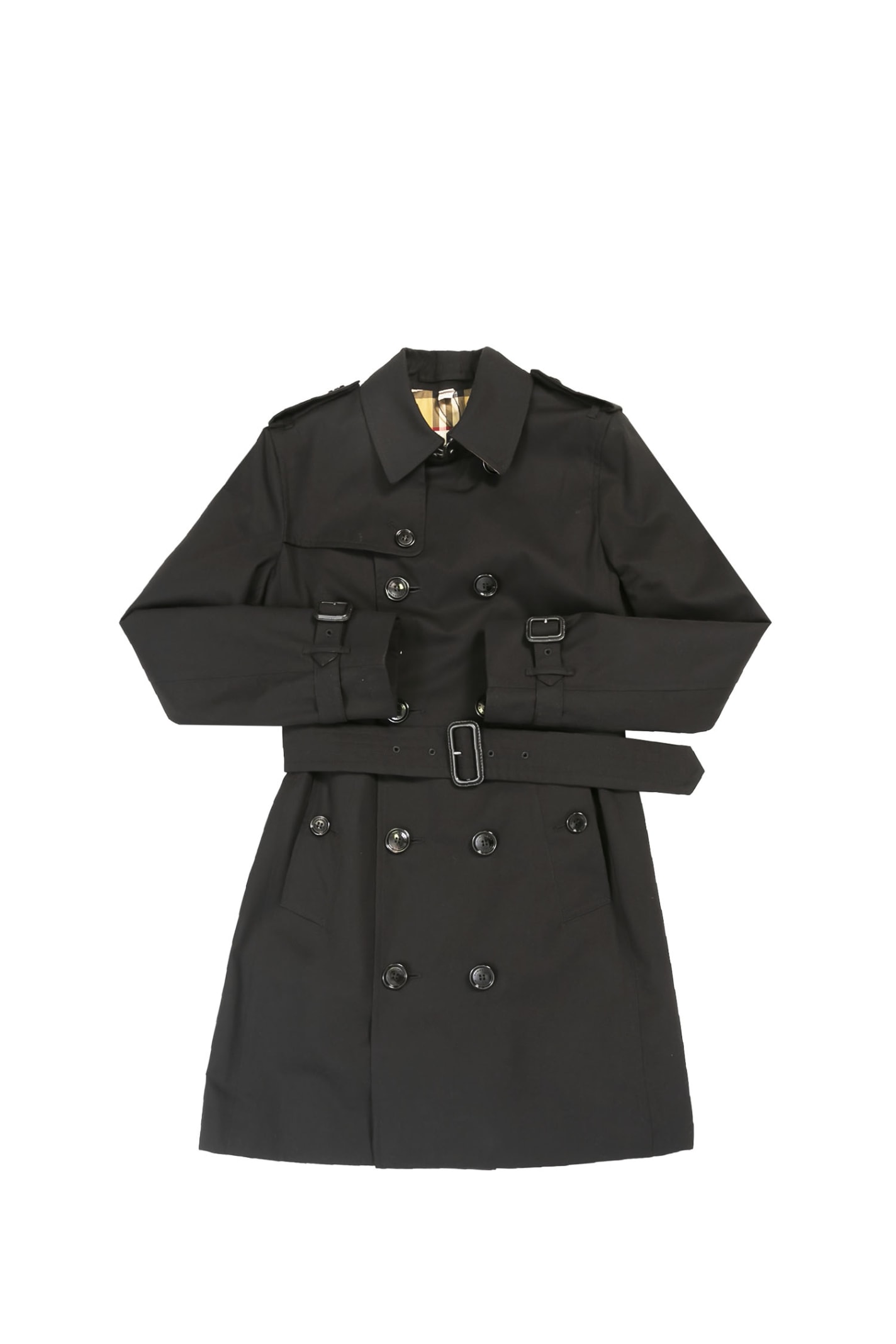 Burberry Kids' Cotton Trench In Back