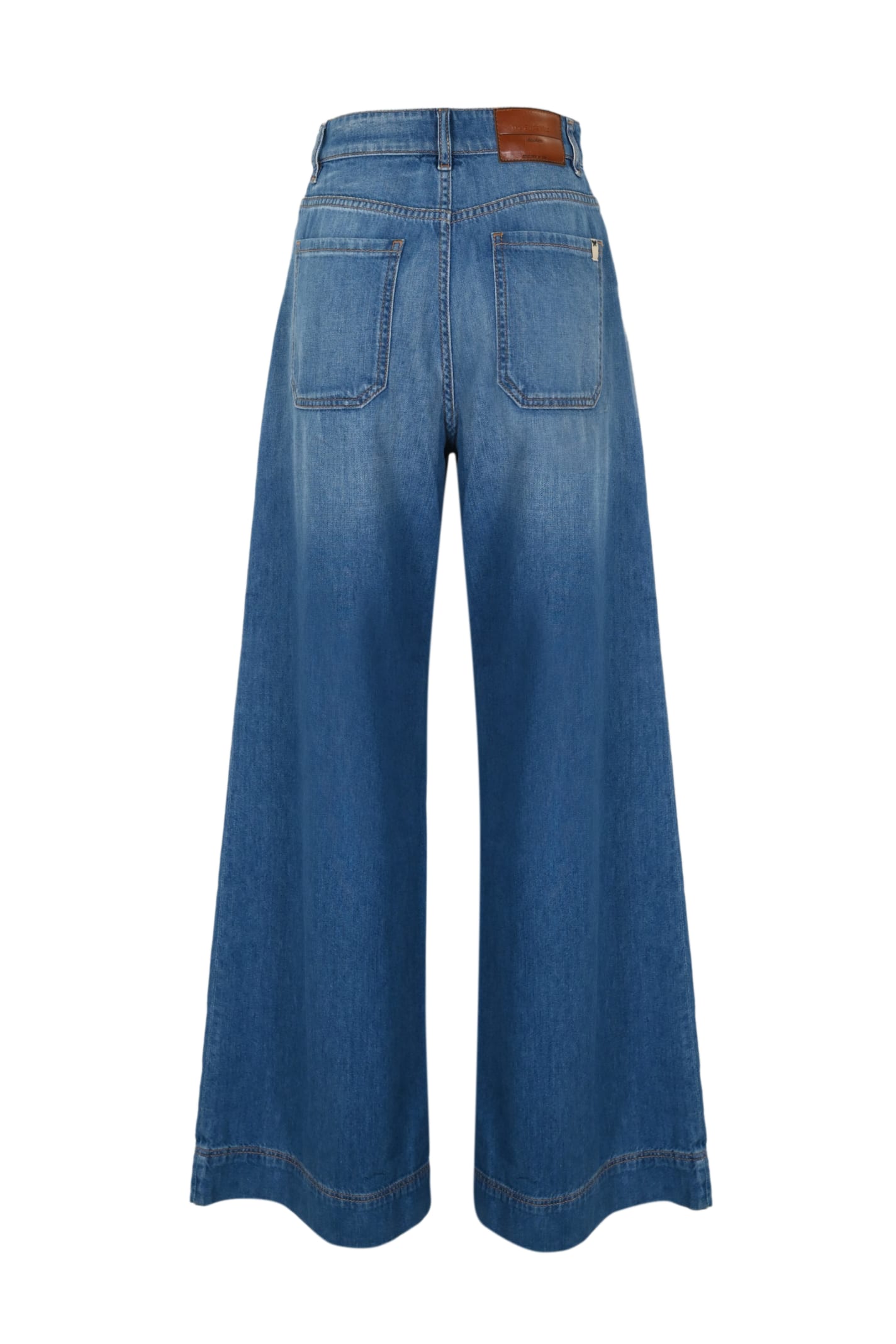Shop Weekend Max Mara Vega Flare Jeans In Denim In Medio Pulito