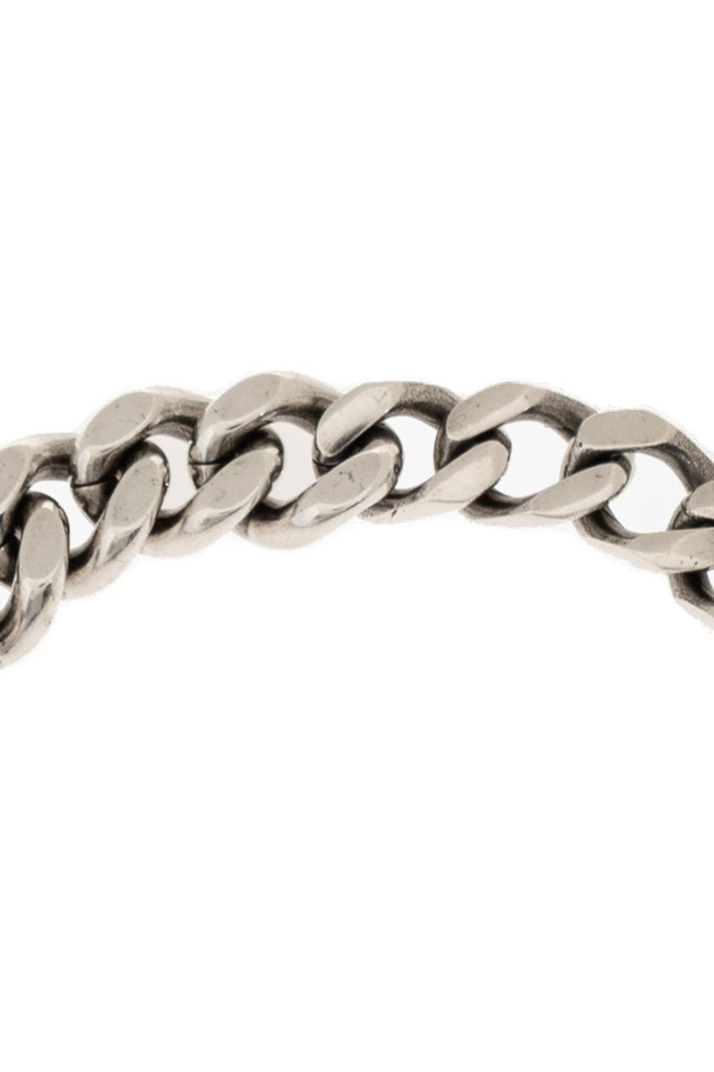 Saint Laurent Engraved-logo Chain-link Bracelet