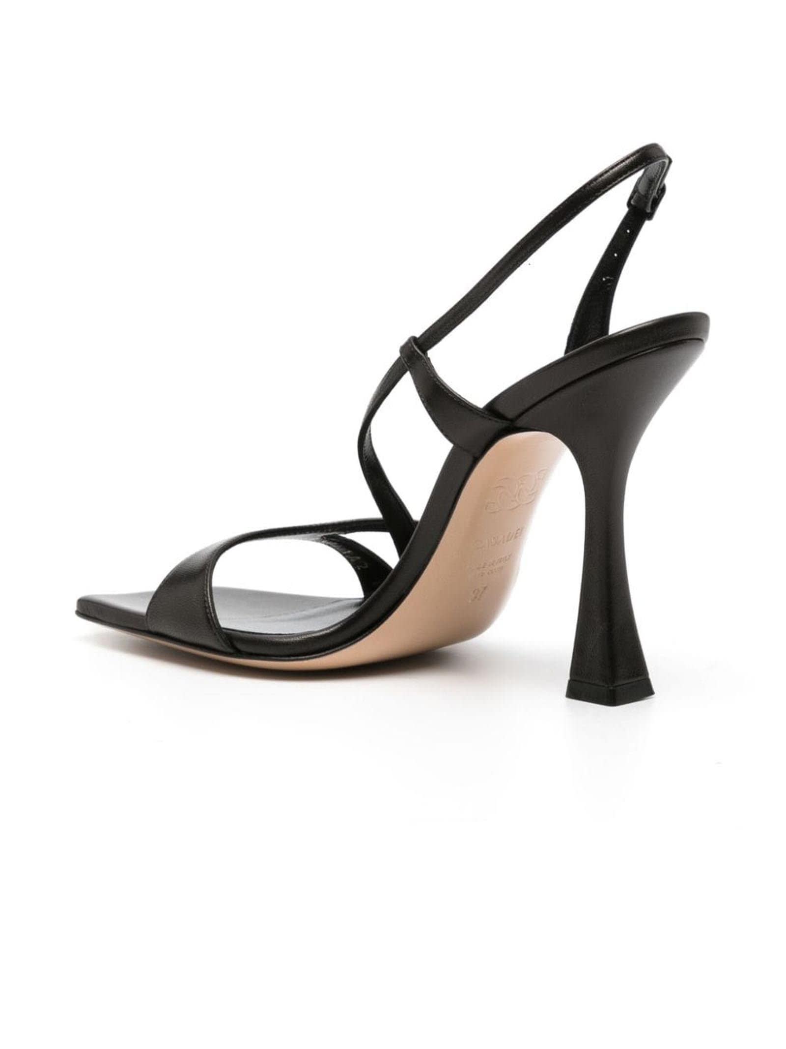 Shop Casadei Geraldine Black Leather Sandals