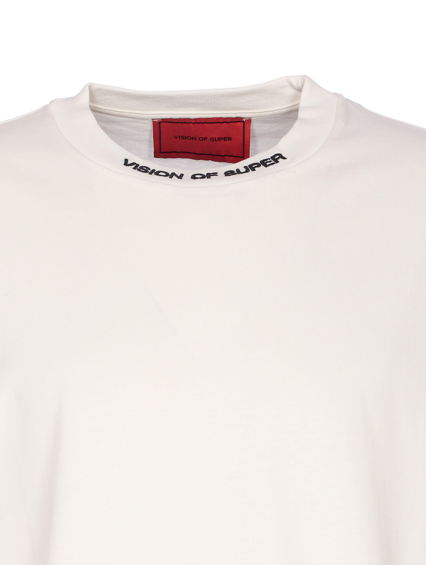 Vision Of Super Flame-embroidered Crew-neck T-shirt In Multi