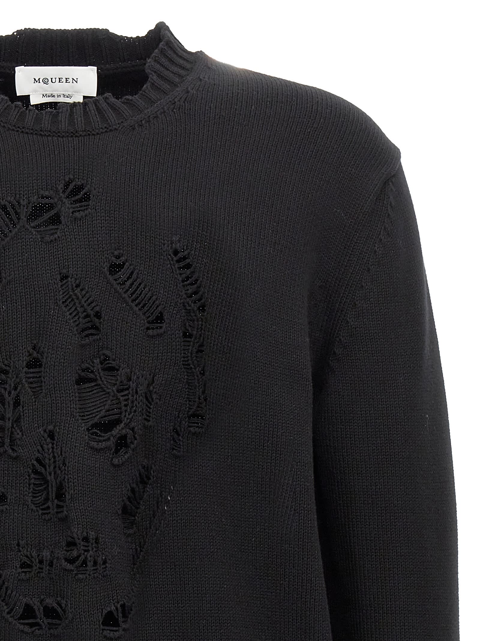 Shop Alexander Mcqueen Skull Sweater In Black