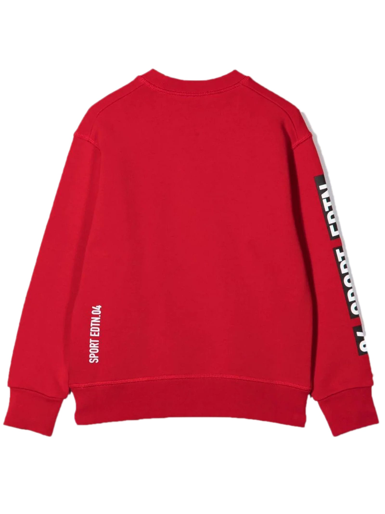 Shop Dsquared2 Red Cotton Sweatshirt In Rosso