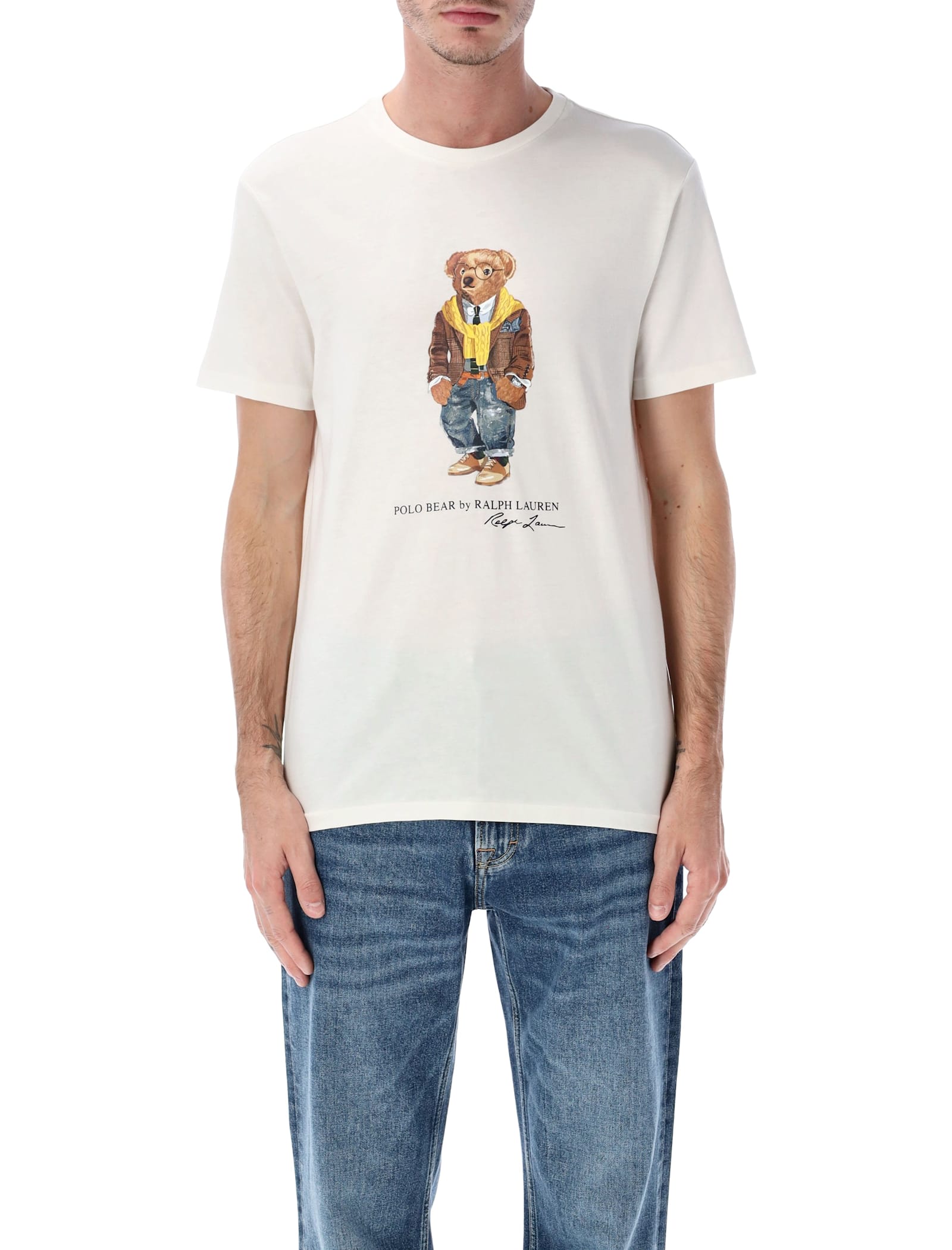 Polo Ralph Lauren Polo Bear T-shirt Custom Slim-fit In White