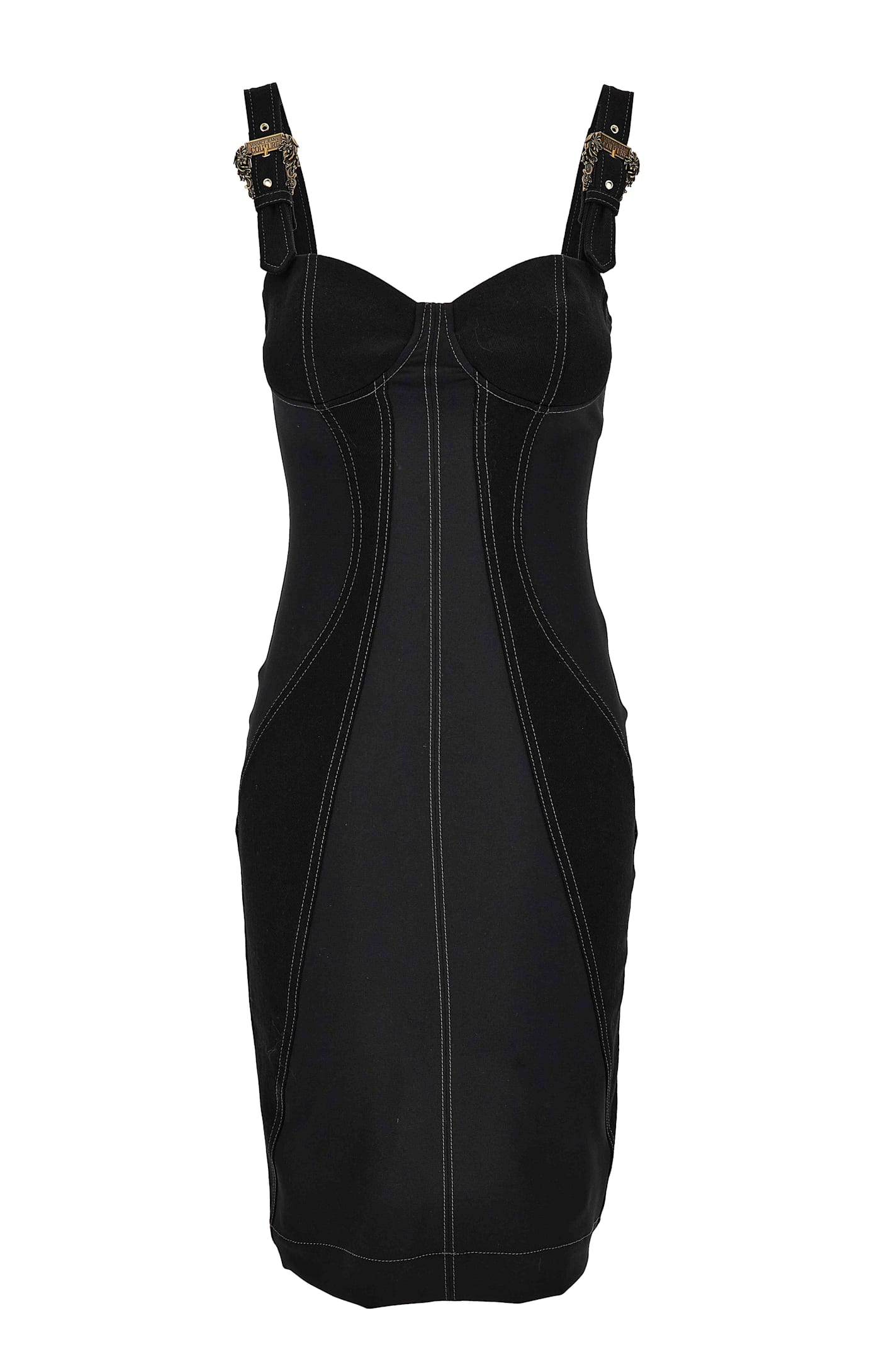 Versace Jeans Couture Pencil Dress In Black