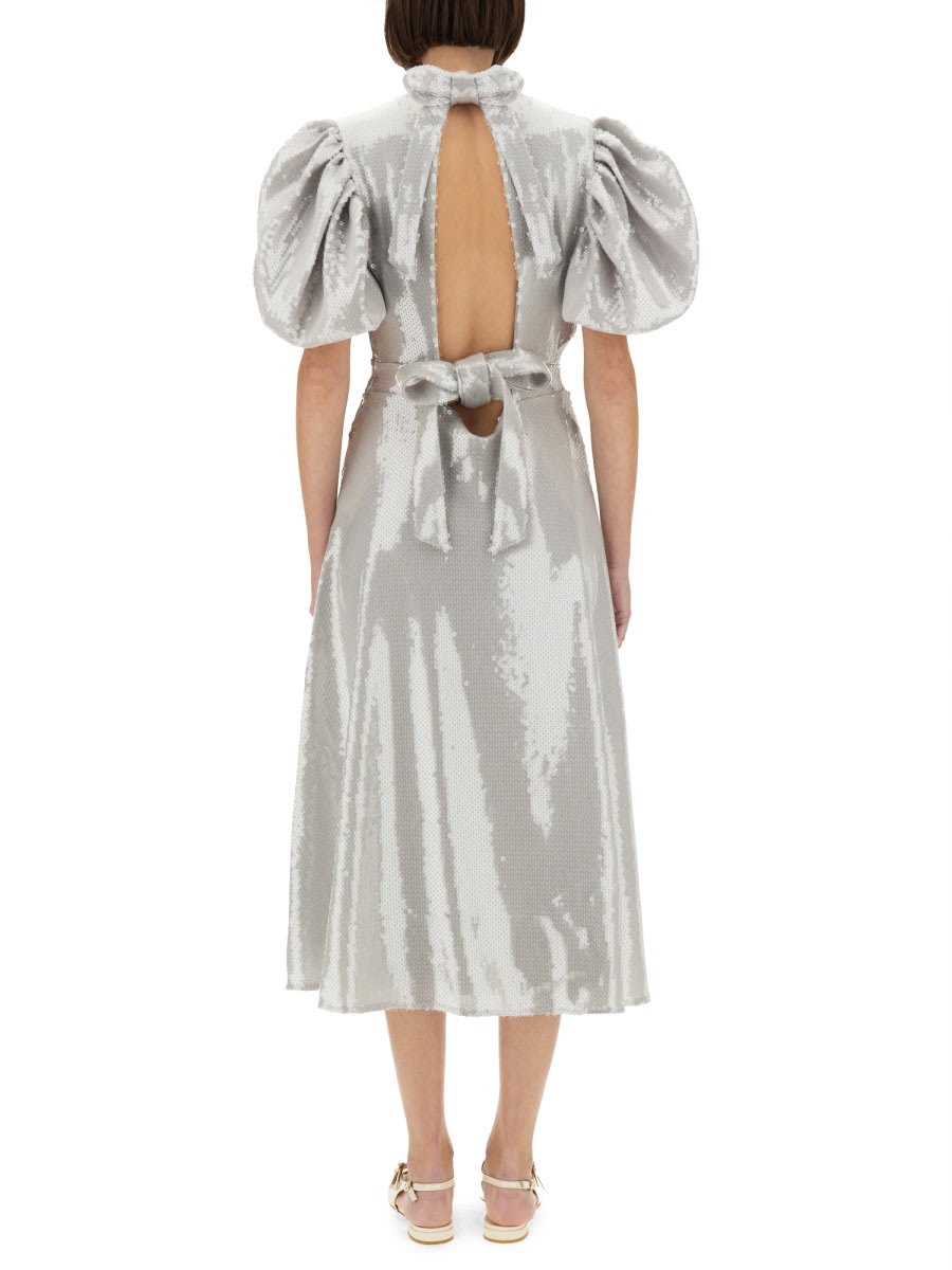 ROTATE BIRGER CHRISTENSEN SEQUINED PUFF MIDI DRESS