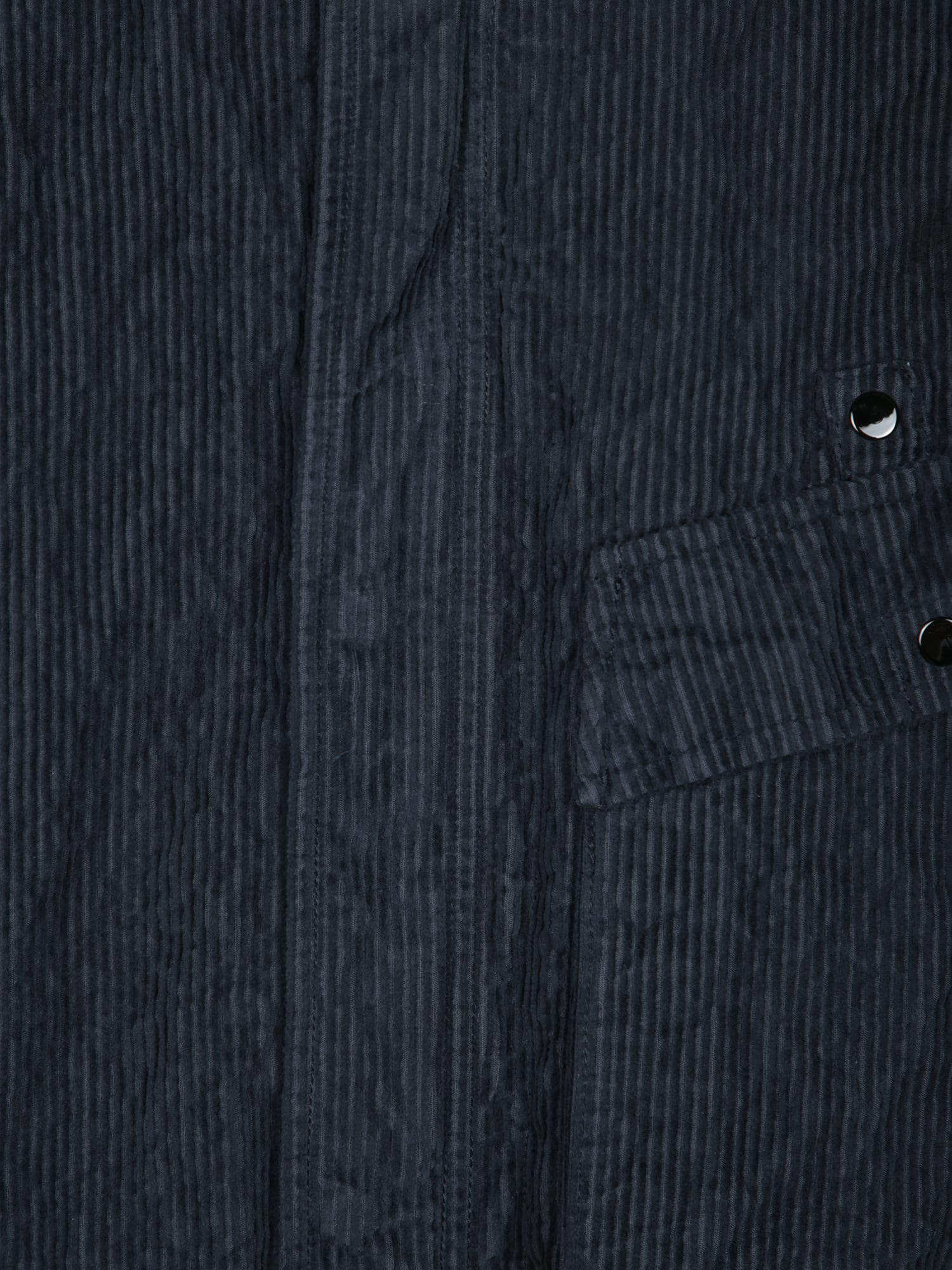 Stone Island Blue Corduroy Overshirt In Blue