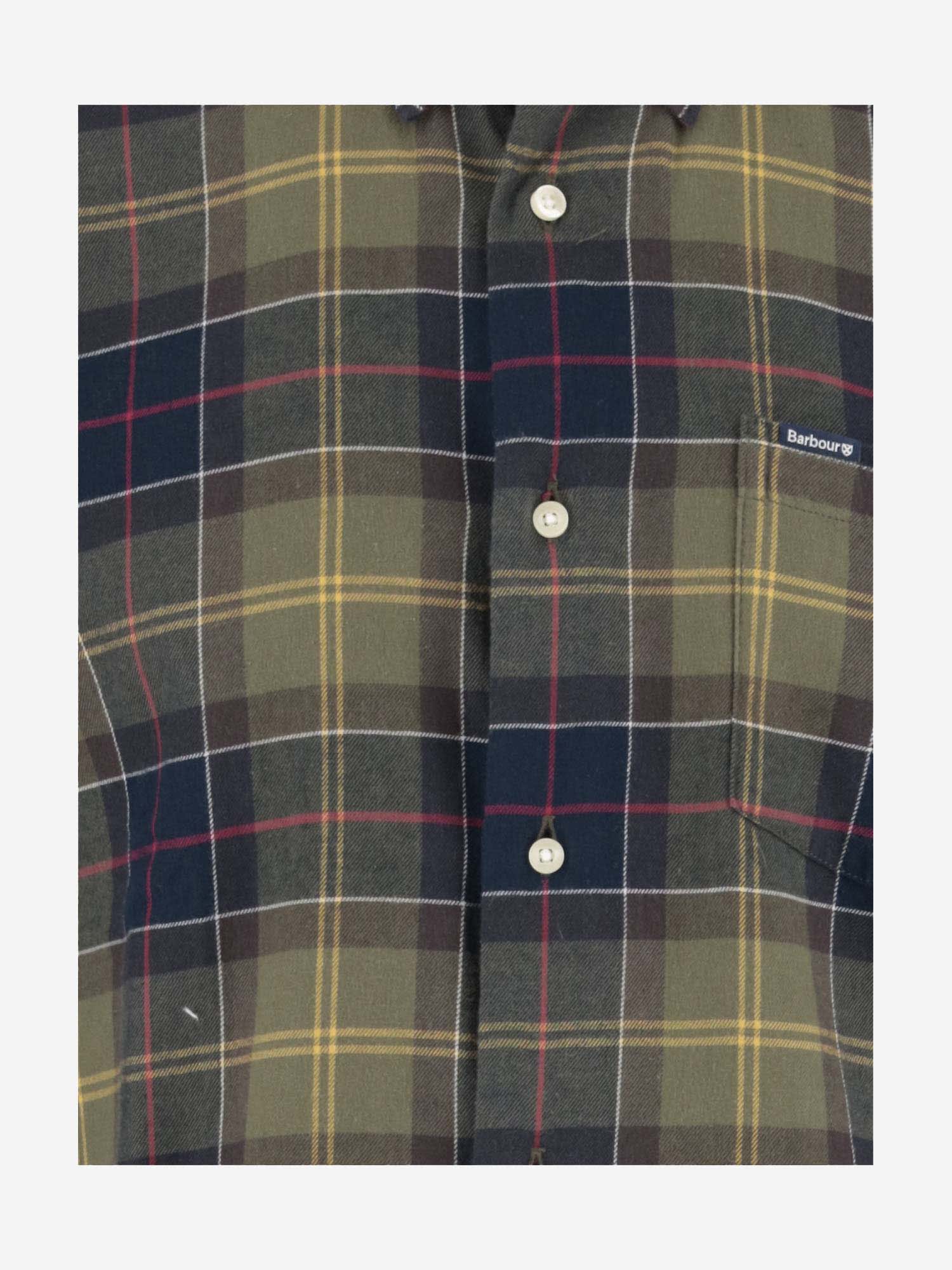 Shop Barbour Cotton Shirt With Check Pattern