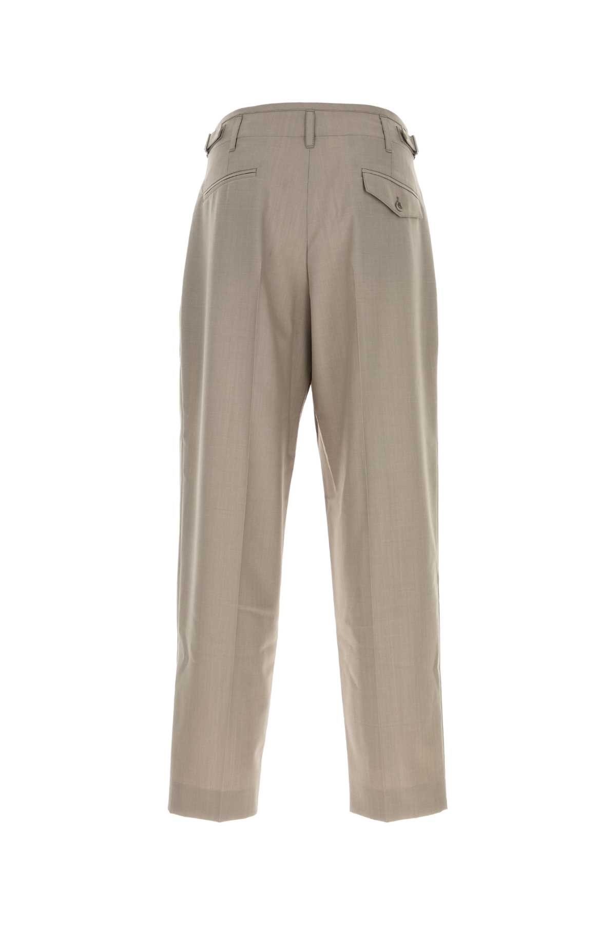 Lemaire Tailored Cropped Trousers Featuring Pleats In Neutral